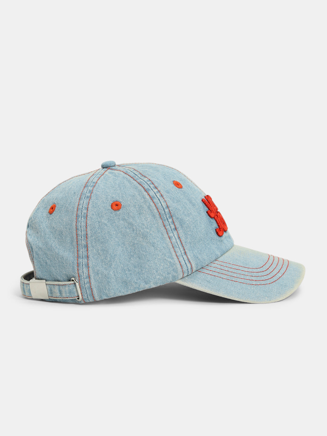 Contrast Logo Denim Baseball Cap