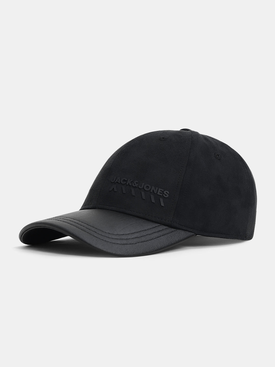 Black Logo Print Baseball Cap