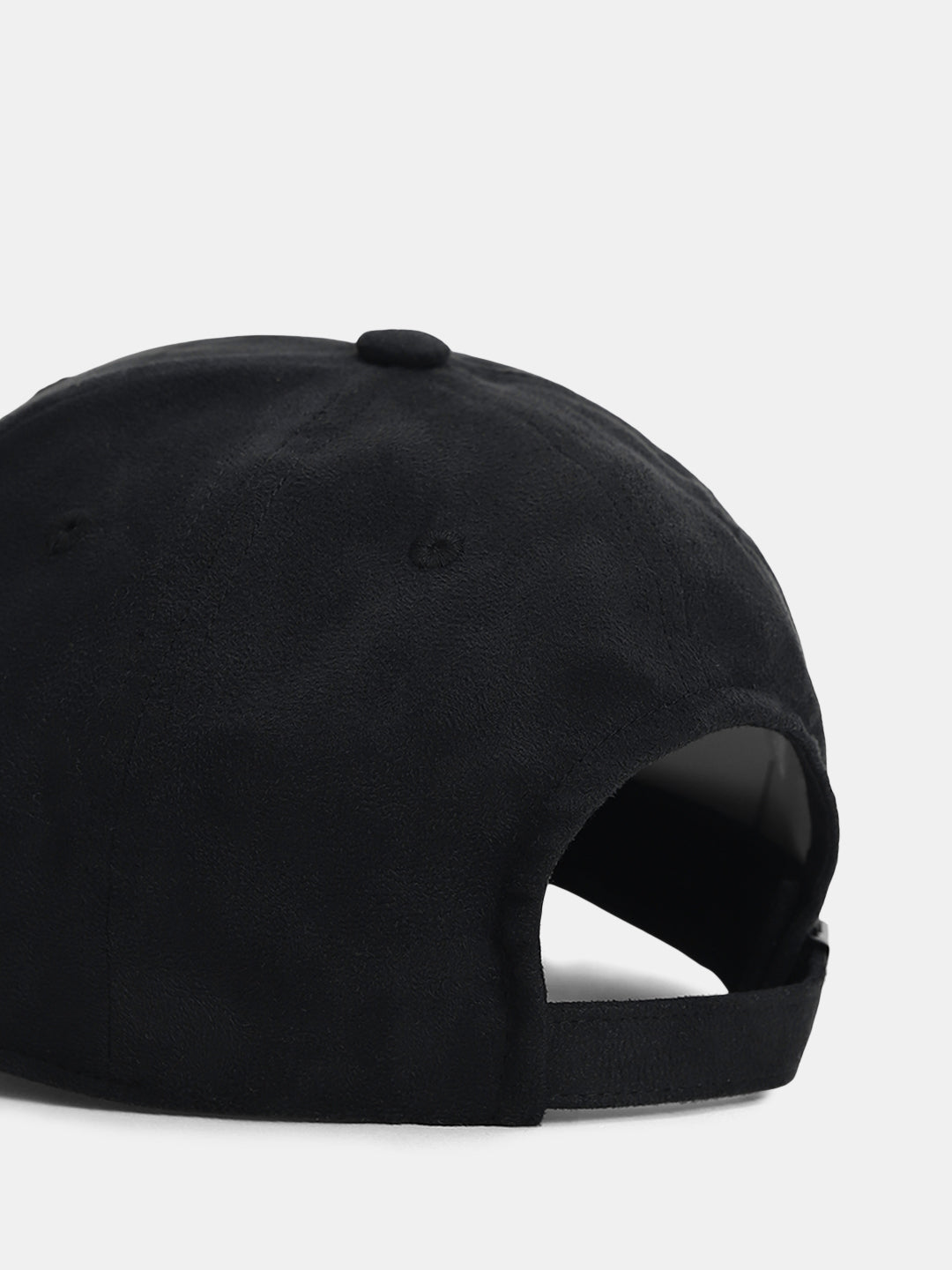 Black Logo Print Baseball Cap