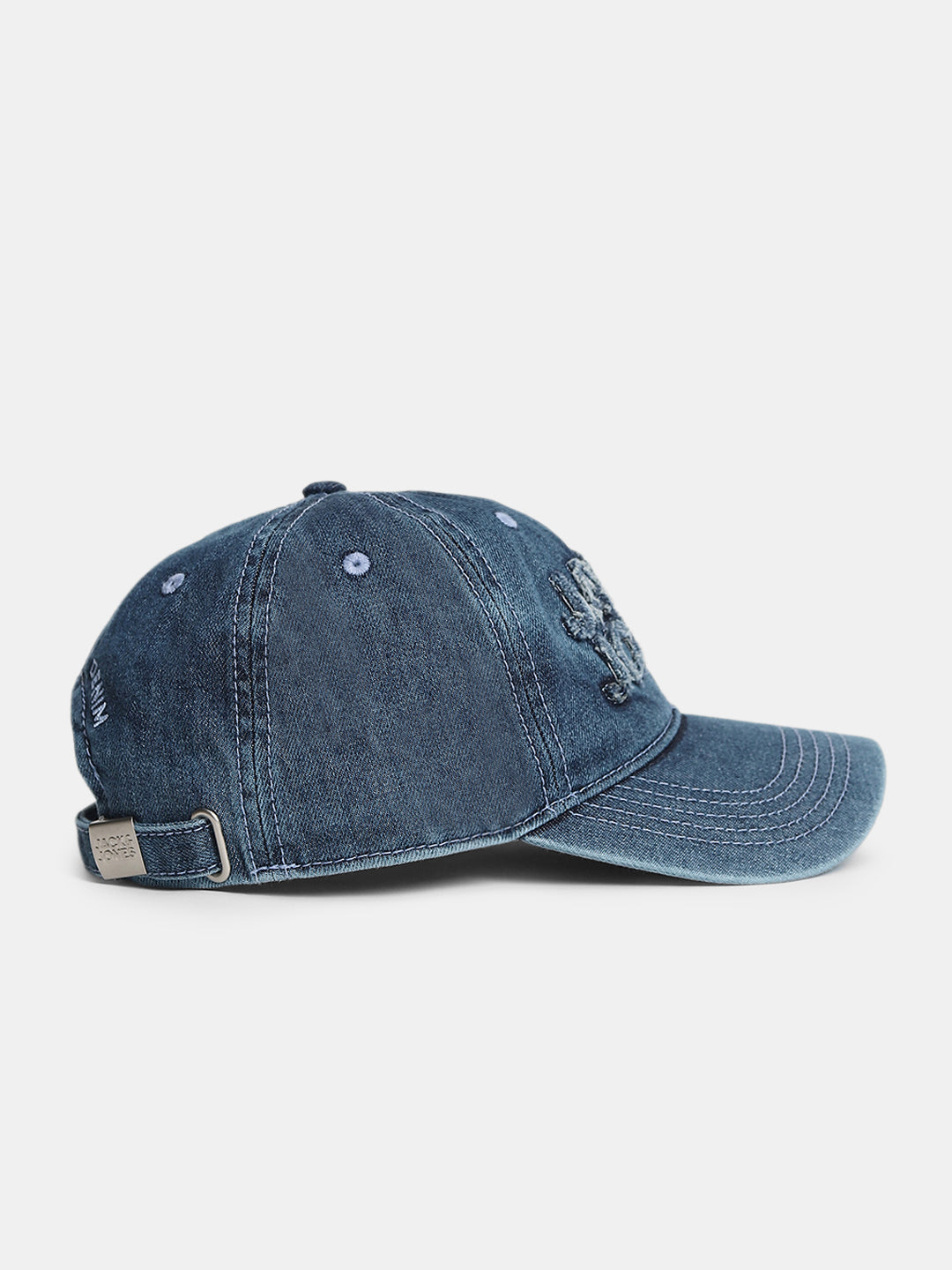 Blue Ripped Faded Denim Cap