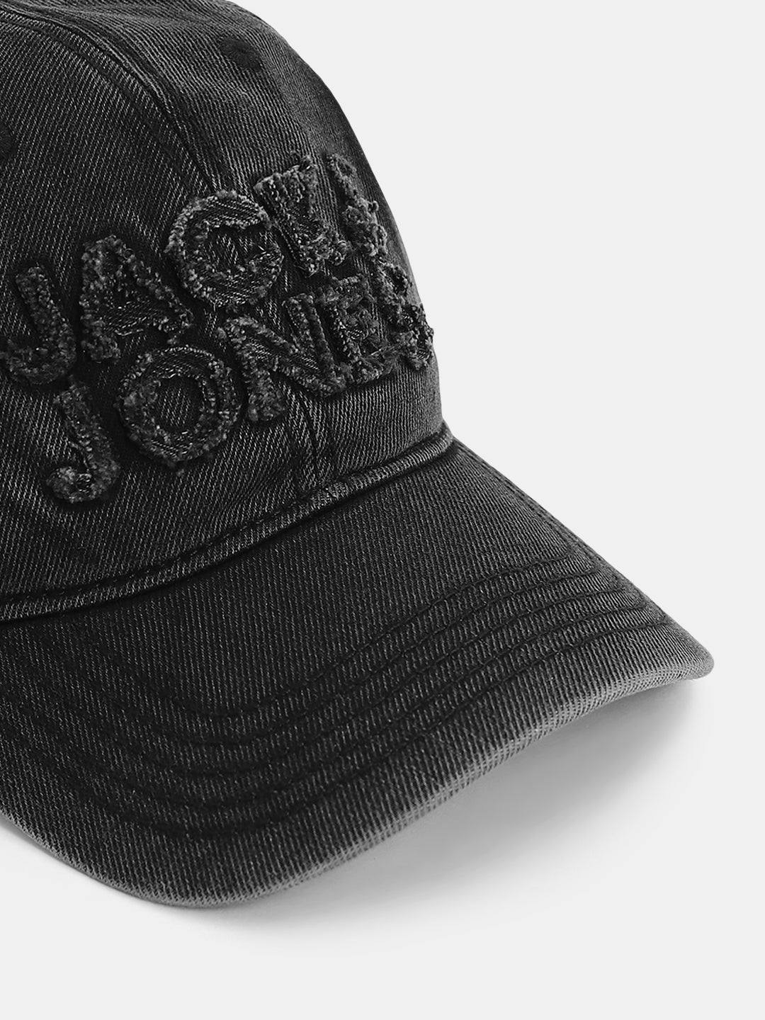 Black Ripped Denim Cap
