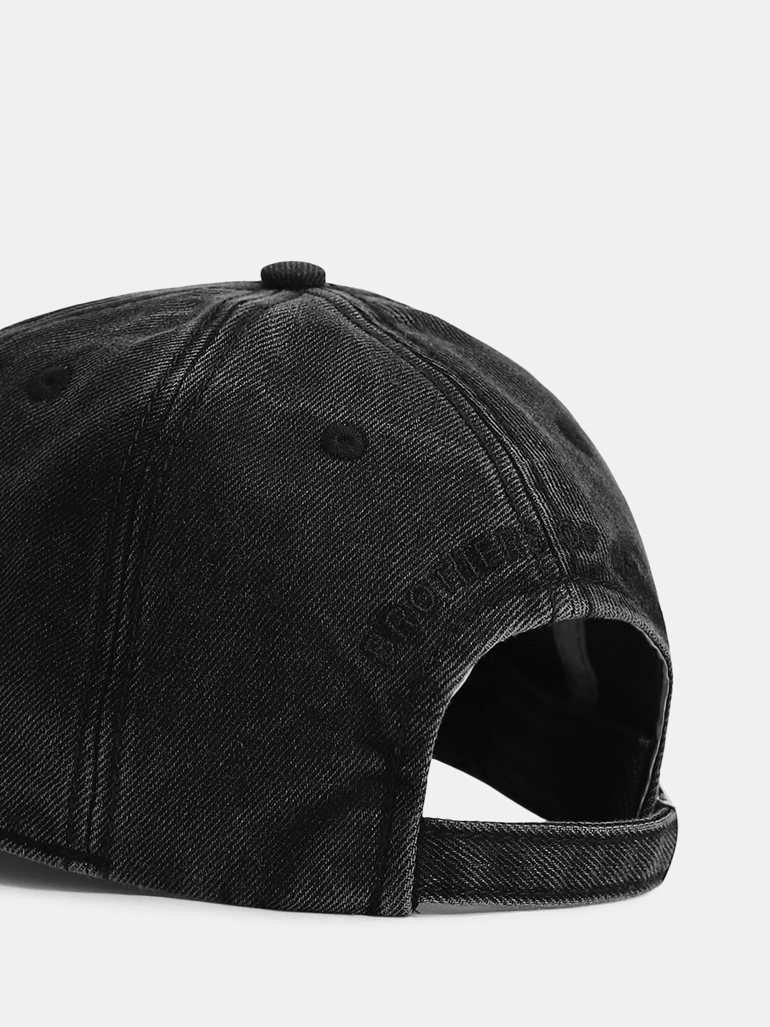 Black Ripped Denim Cap
