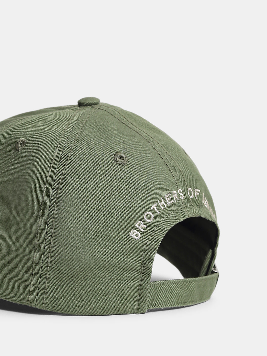 Green Ripped Cotton Baseball Cap