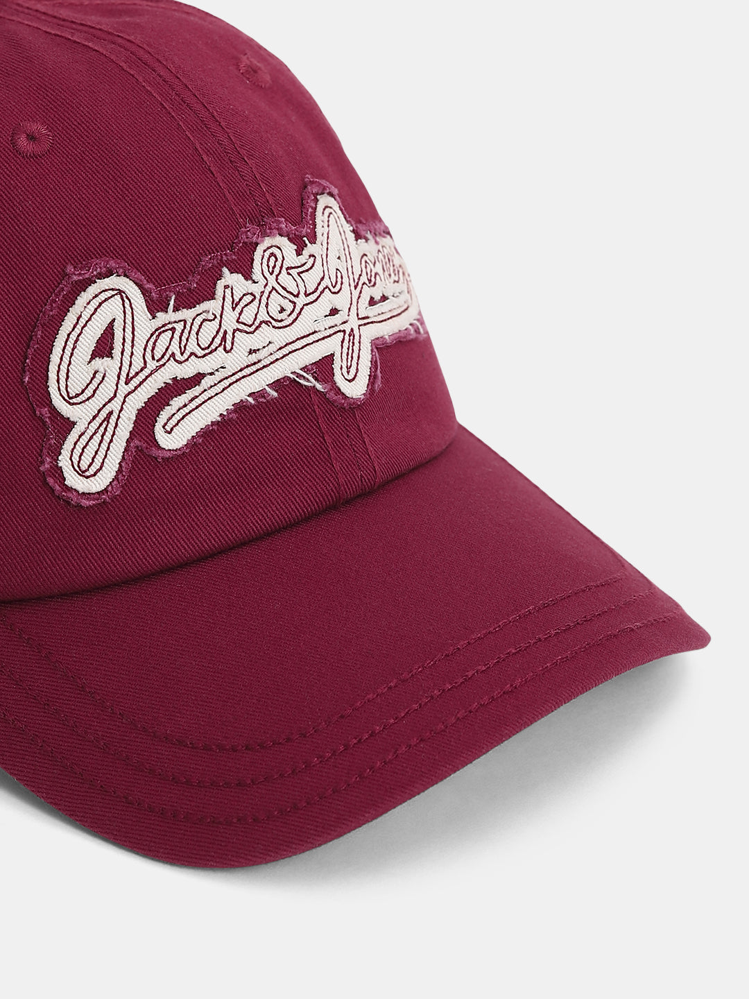 Maroon Ripped Logo Baseball Cap