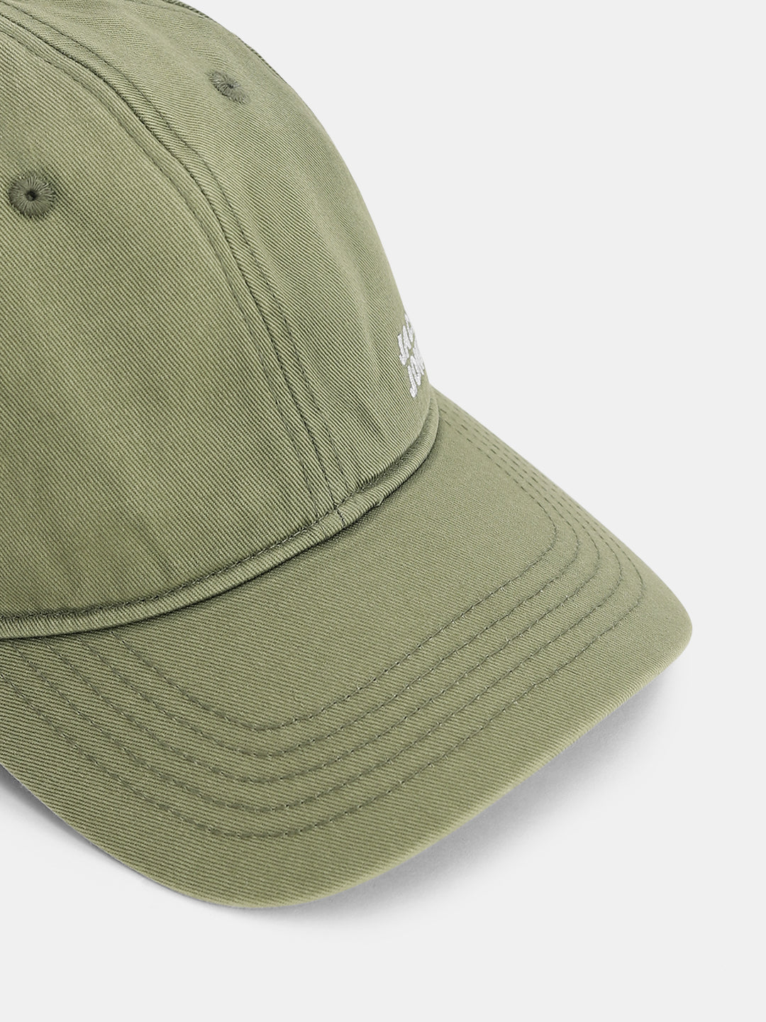 Green Logo Denim Baseball Cap