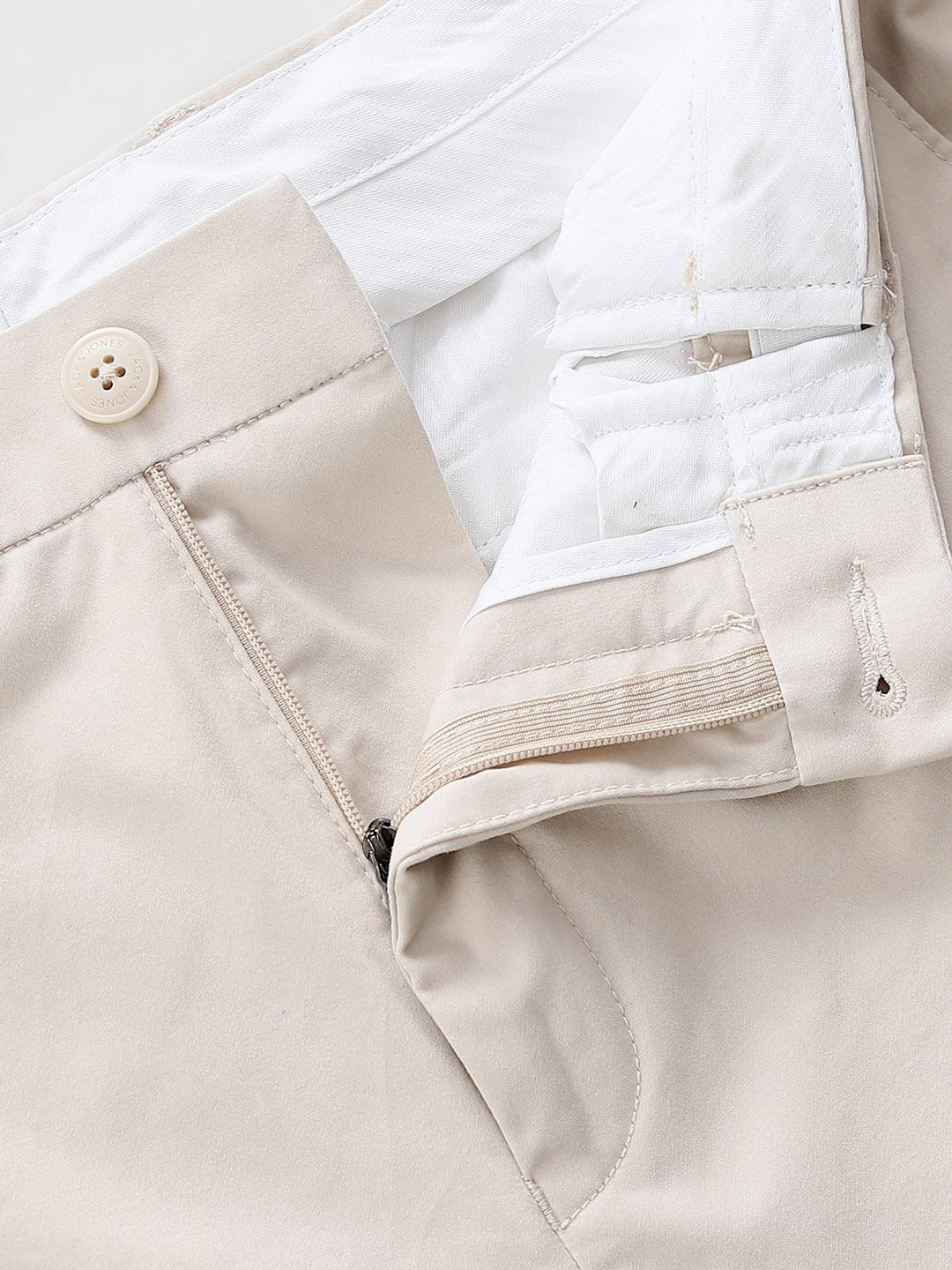 Beige Low Rise Regular Fit Pants