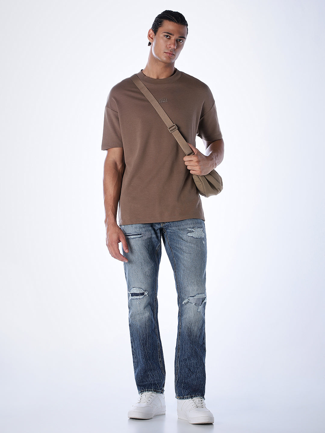 Heavily Distressed Clark Regular Fit Jeans