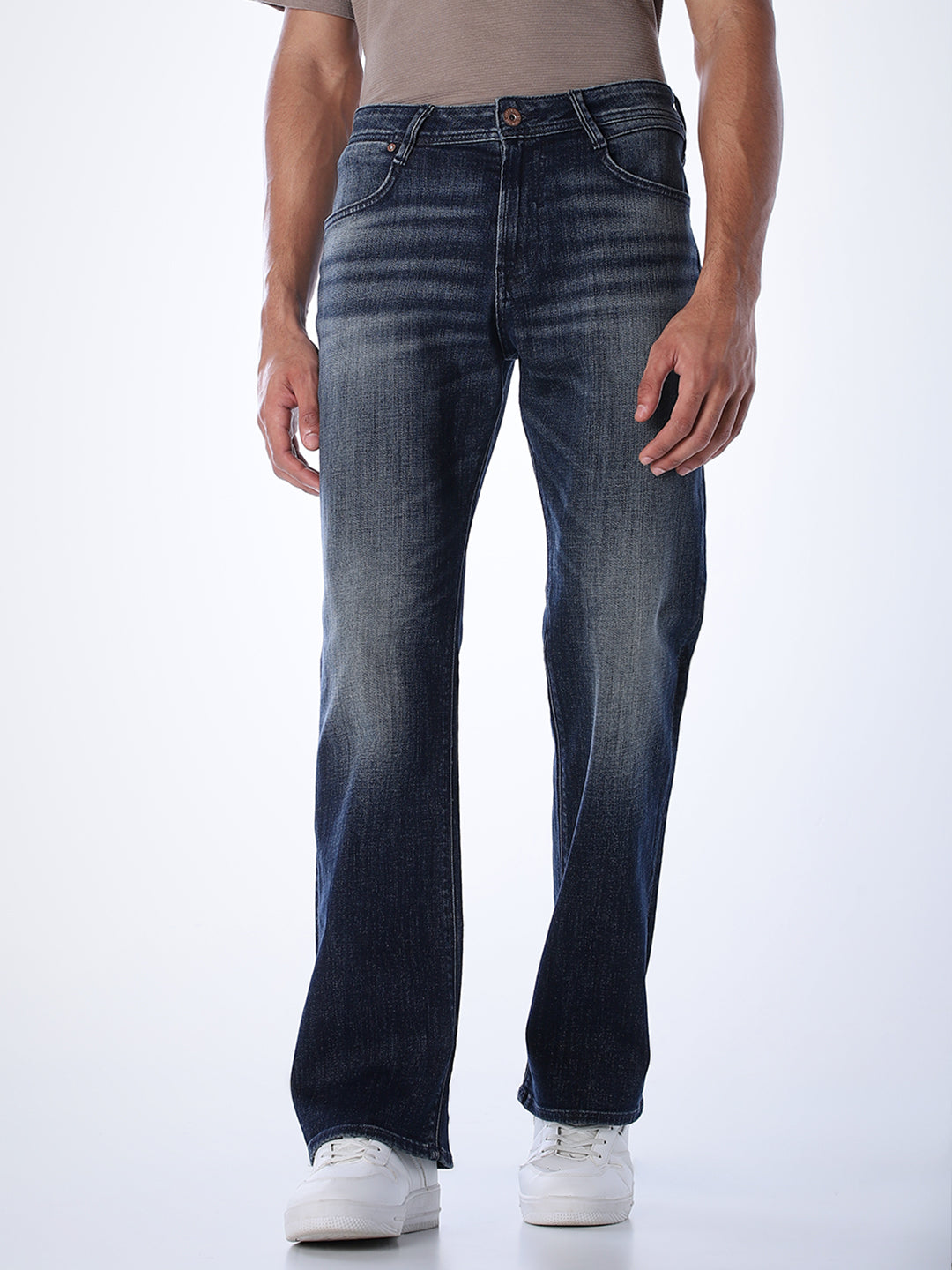 5 Pocket Cliff Bootcut Jeans - Dark Blue