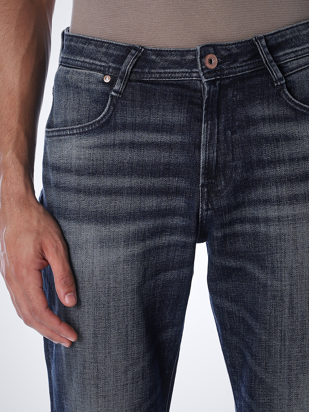 5 Pocket Cliff Bootcut Jeans - Dark Blue