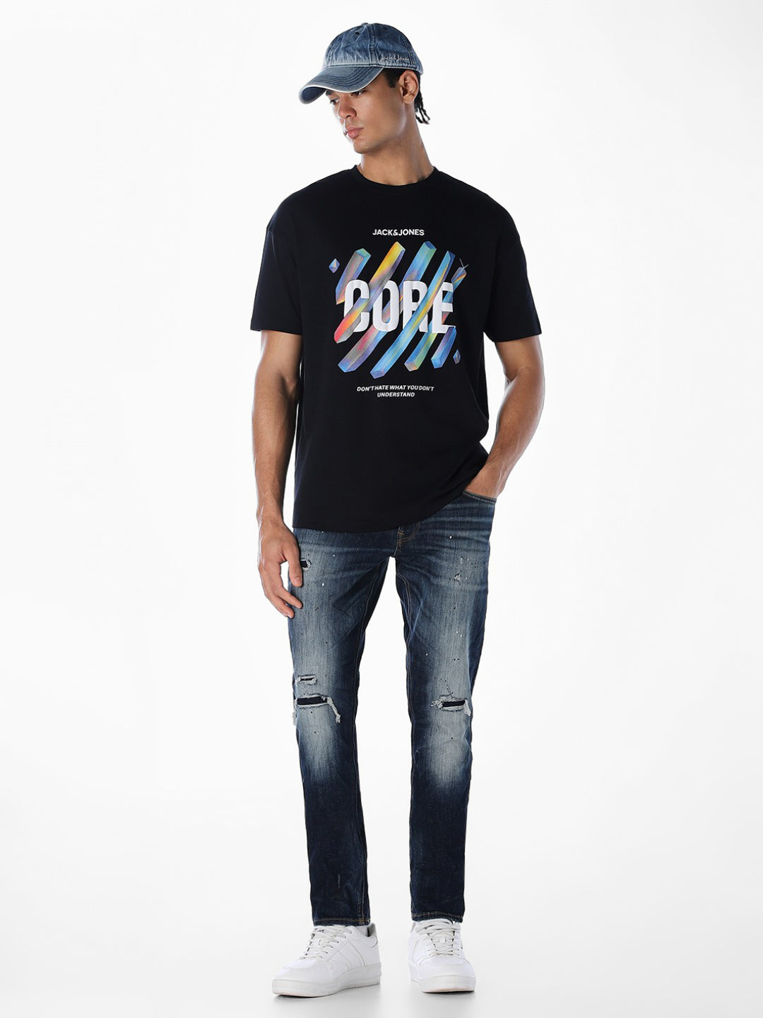 5 Pocket Distressed Glenn Slim Fit Jeans