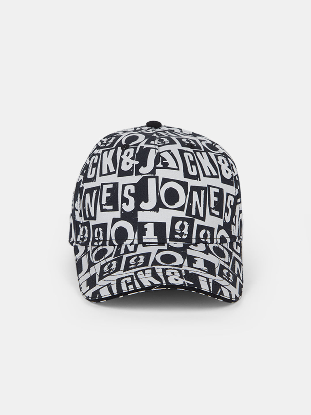 Boys Black & White Printed Cap