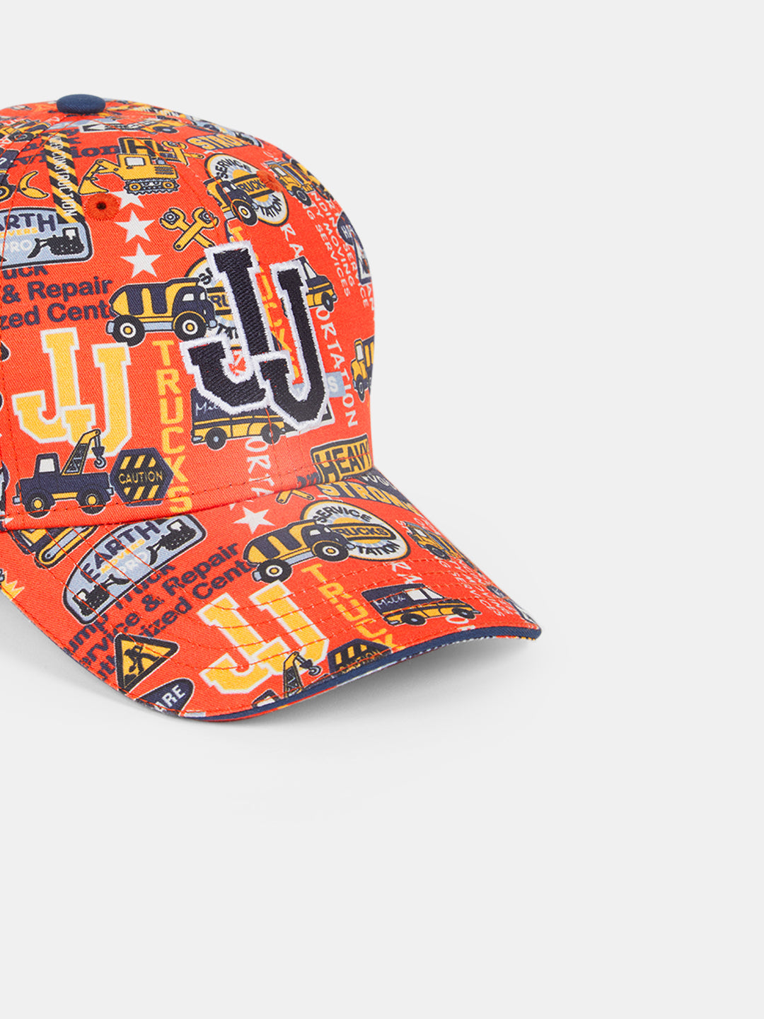 Boys Red Printed Cap