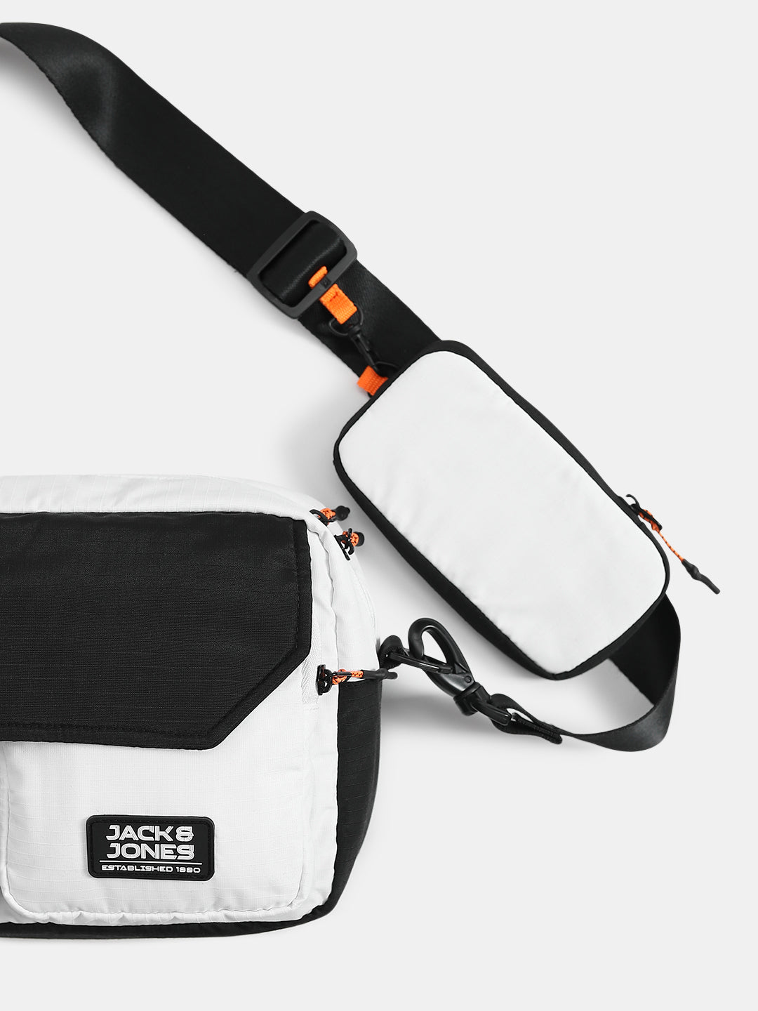 Black Colourblocked Sling Bag