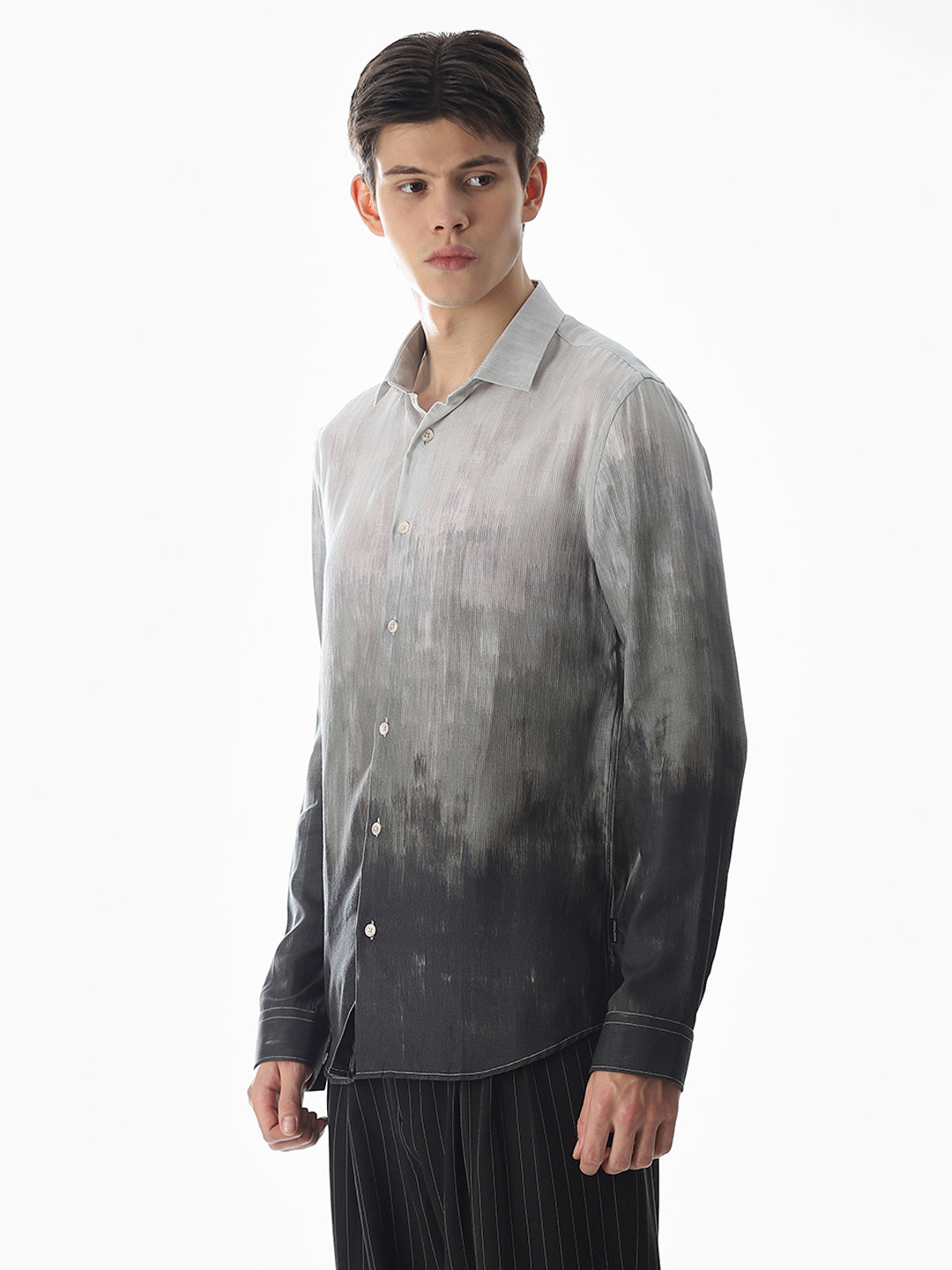 Ombre Tencel Blend Shirt