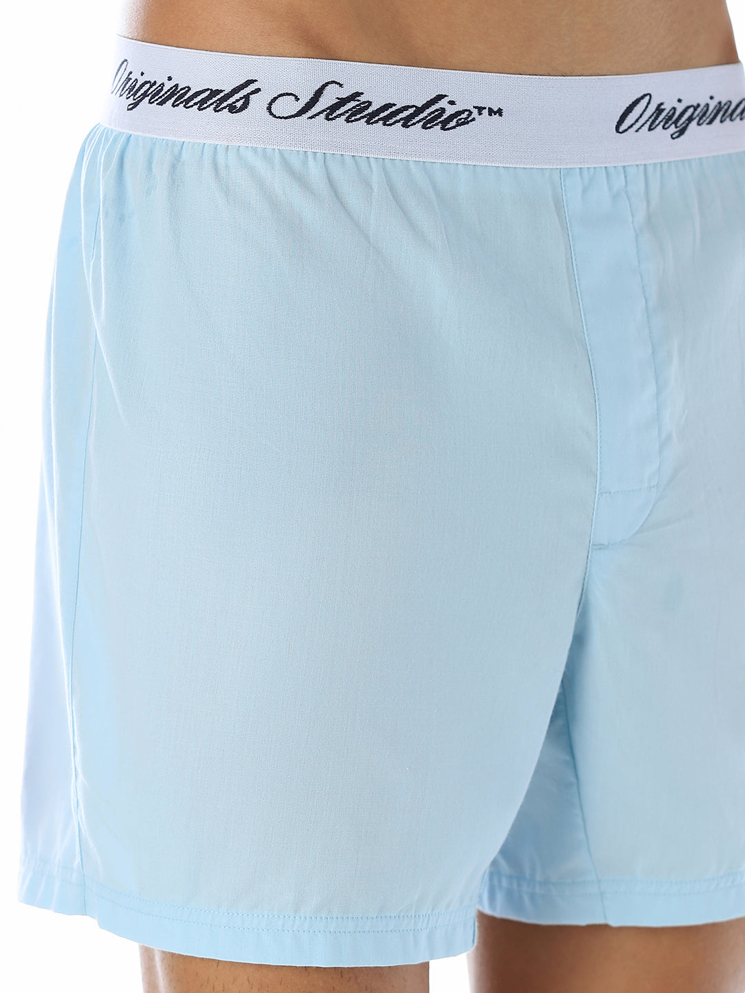 Light Blue Logo Waistband Boxers