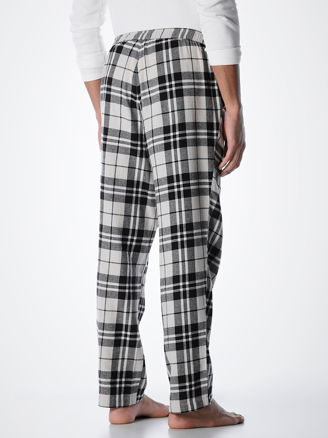 Check Cotton Pyjamas - Cream