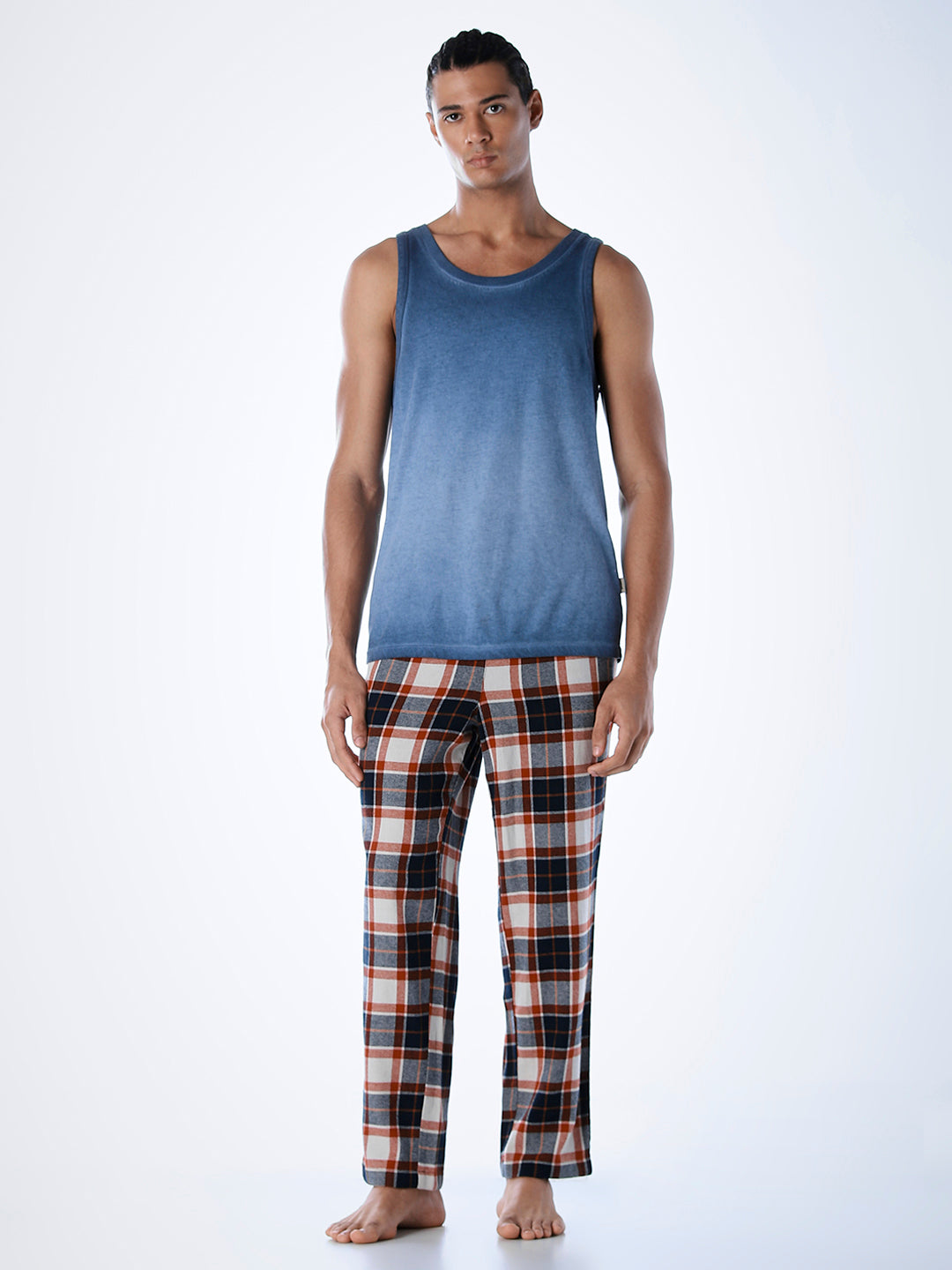 Check Cotton Pyjamas - Red