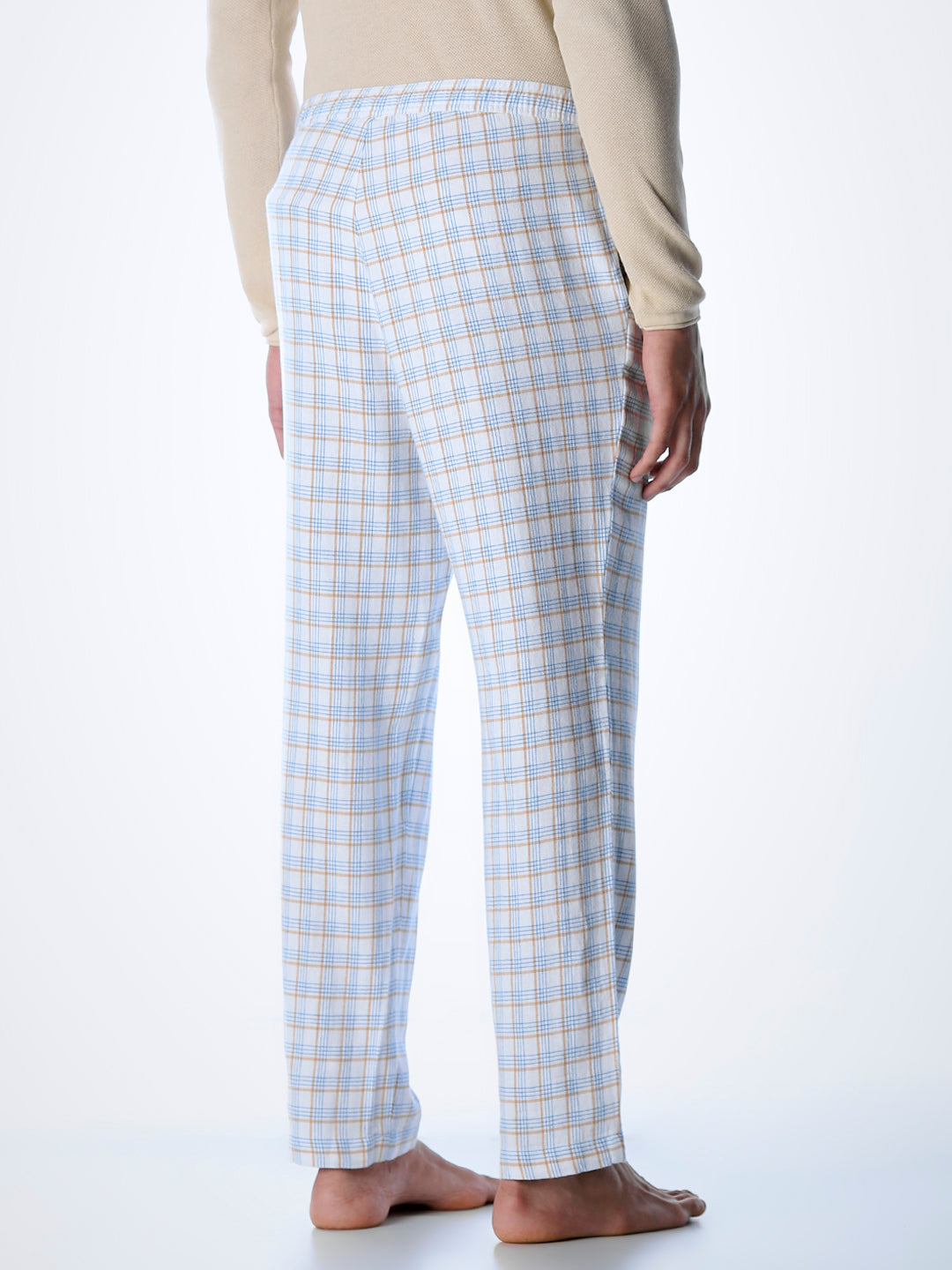 Check Cotton Pyjamas - White