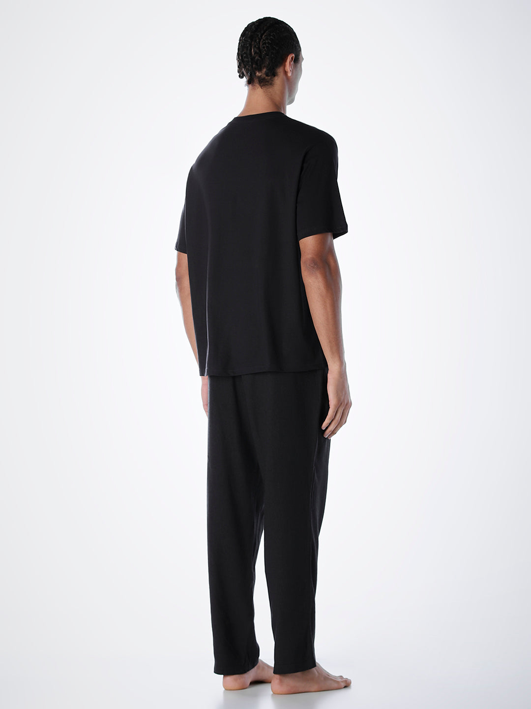T-Shirt & Pant Loungewear Set - Black