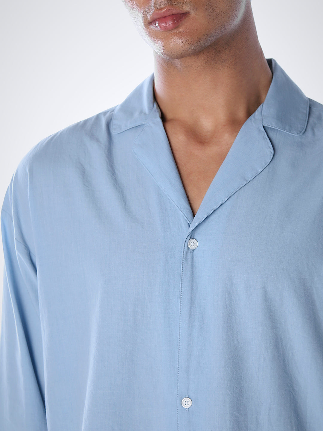 Sky Blue Shirt & Pyjama Set