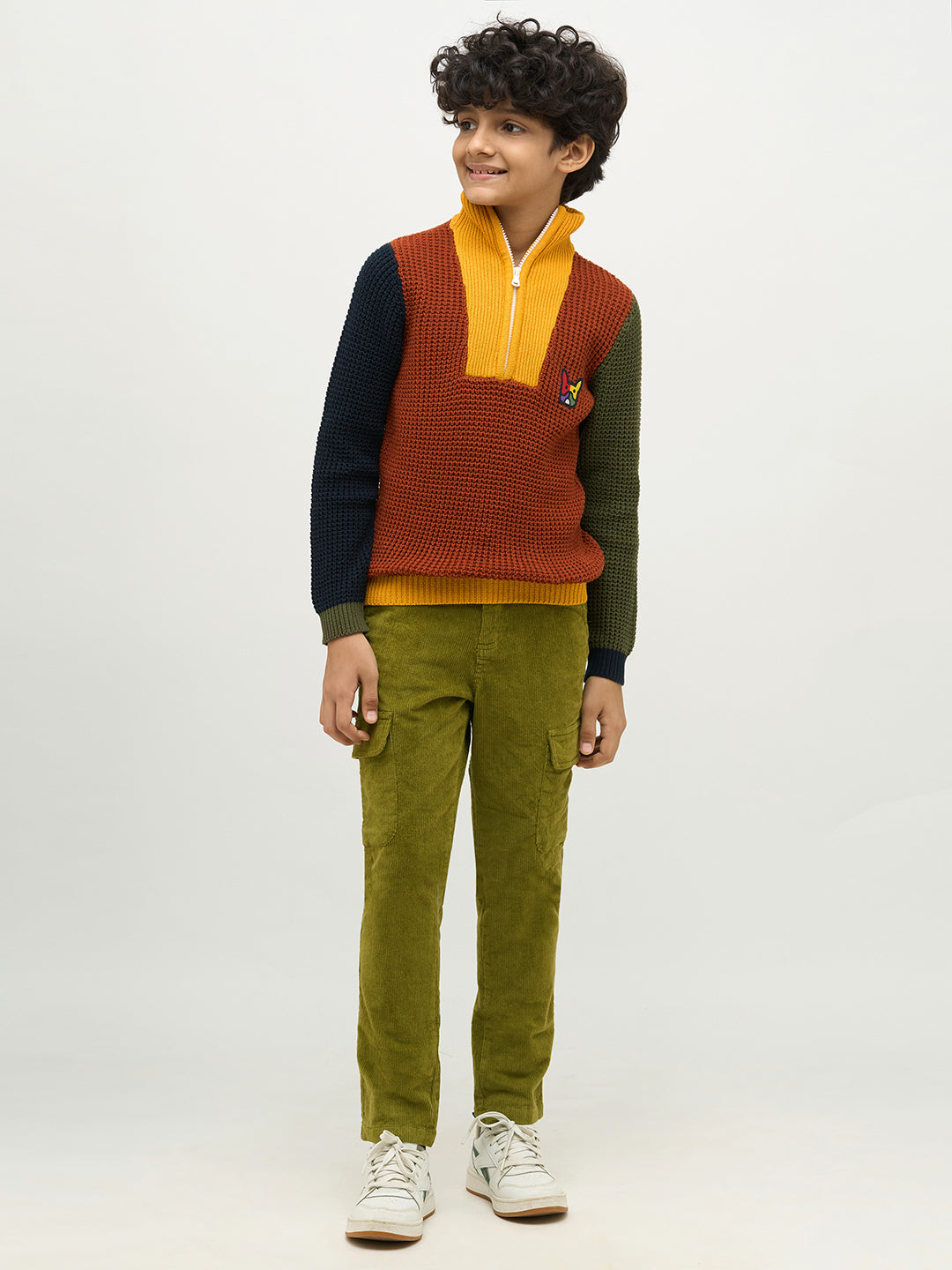 Boys Olive Green Corduroy Pants