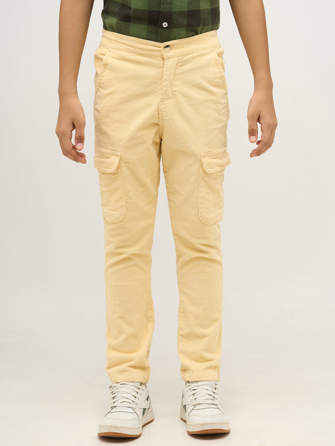 Boys Beige Corduroy Pants
