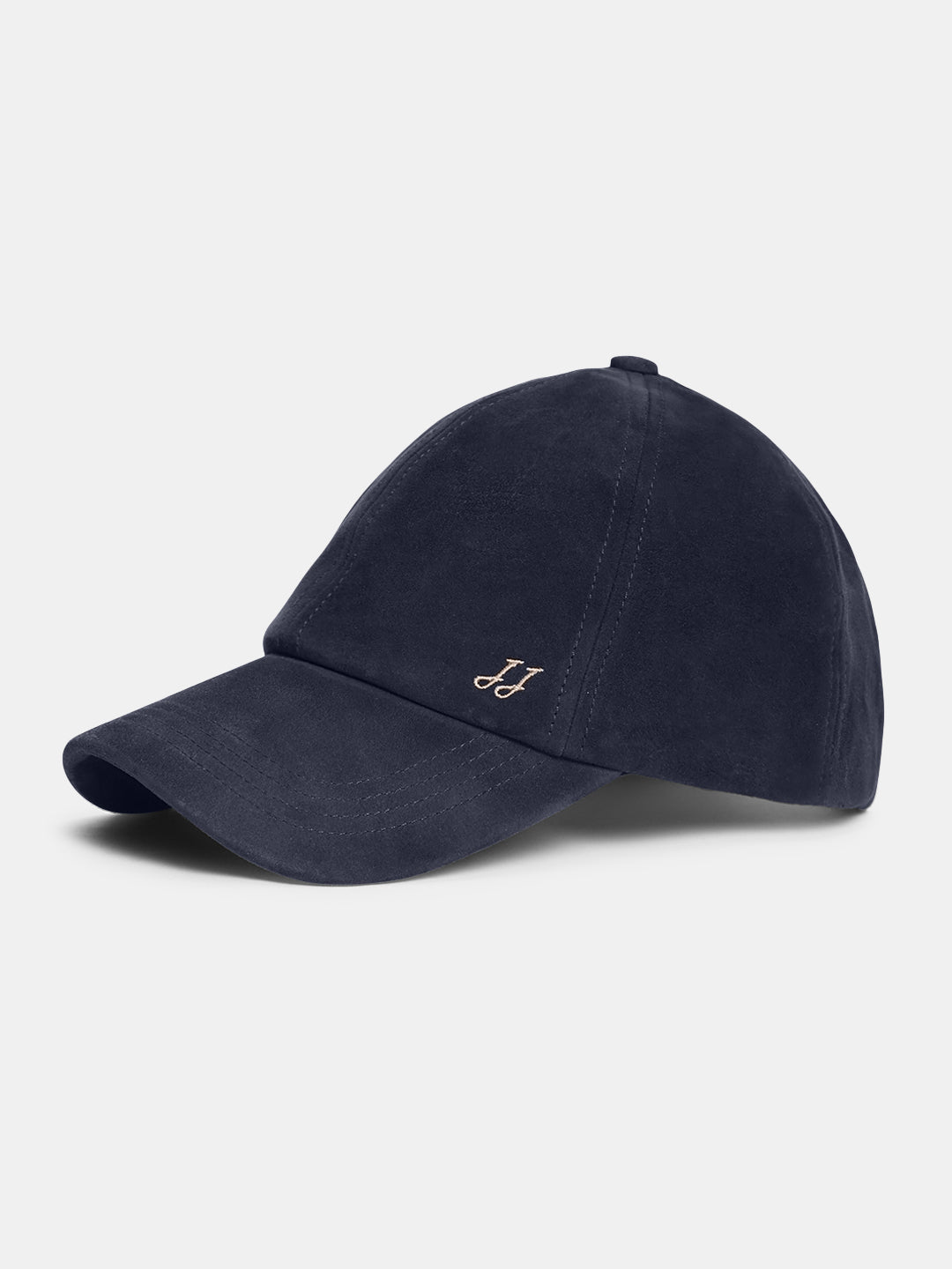 Premium Suede Logo Cap - Navy Blue
