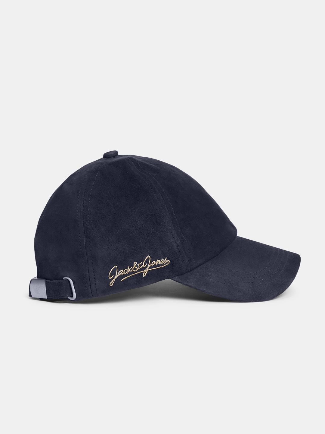 Premium Suede Logo Cap - Navy Blue