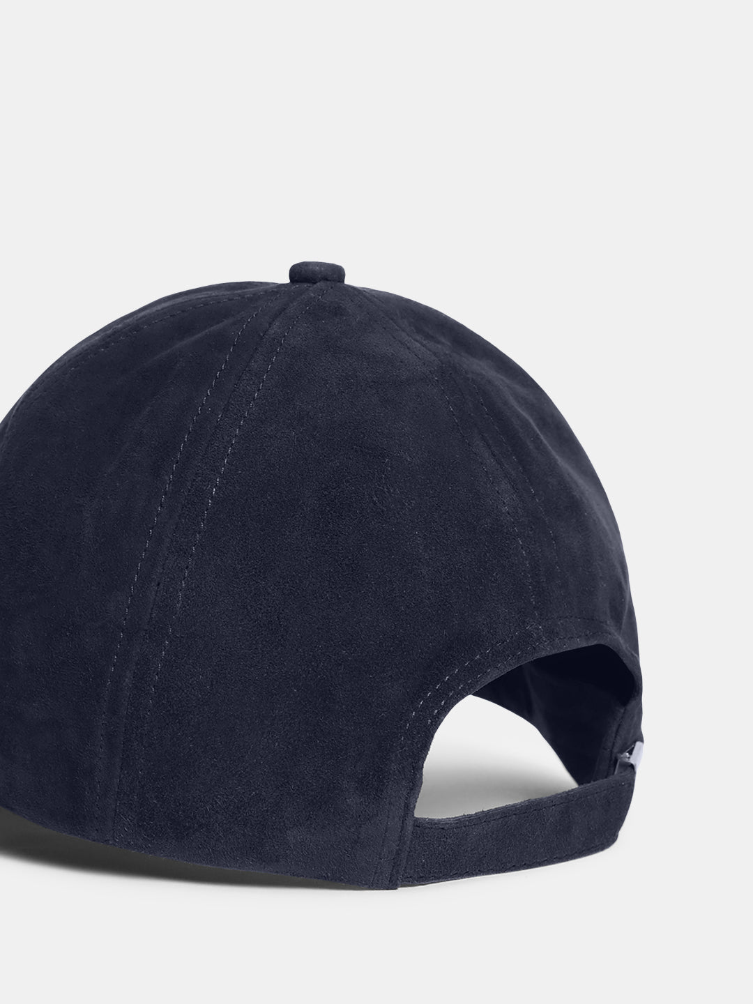 Premium Suede Logo Cap - Navy Blue