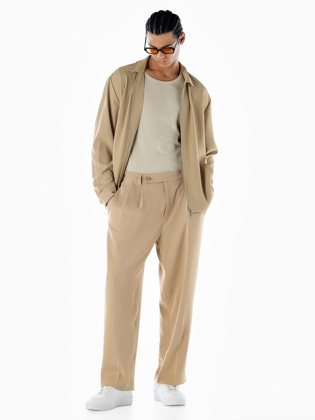 Zip-Through Oversized Shirt