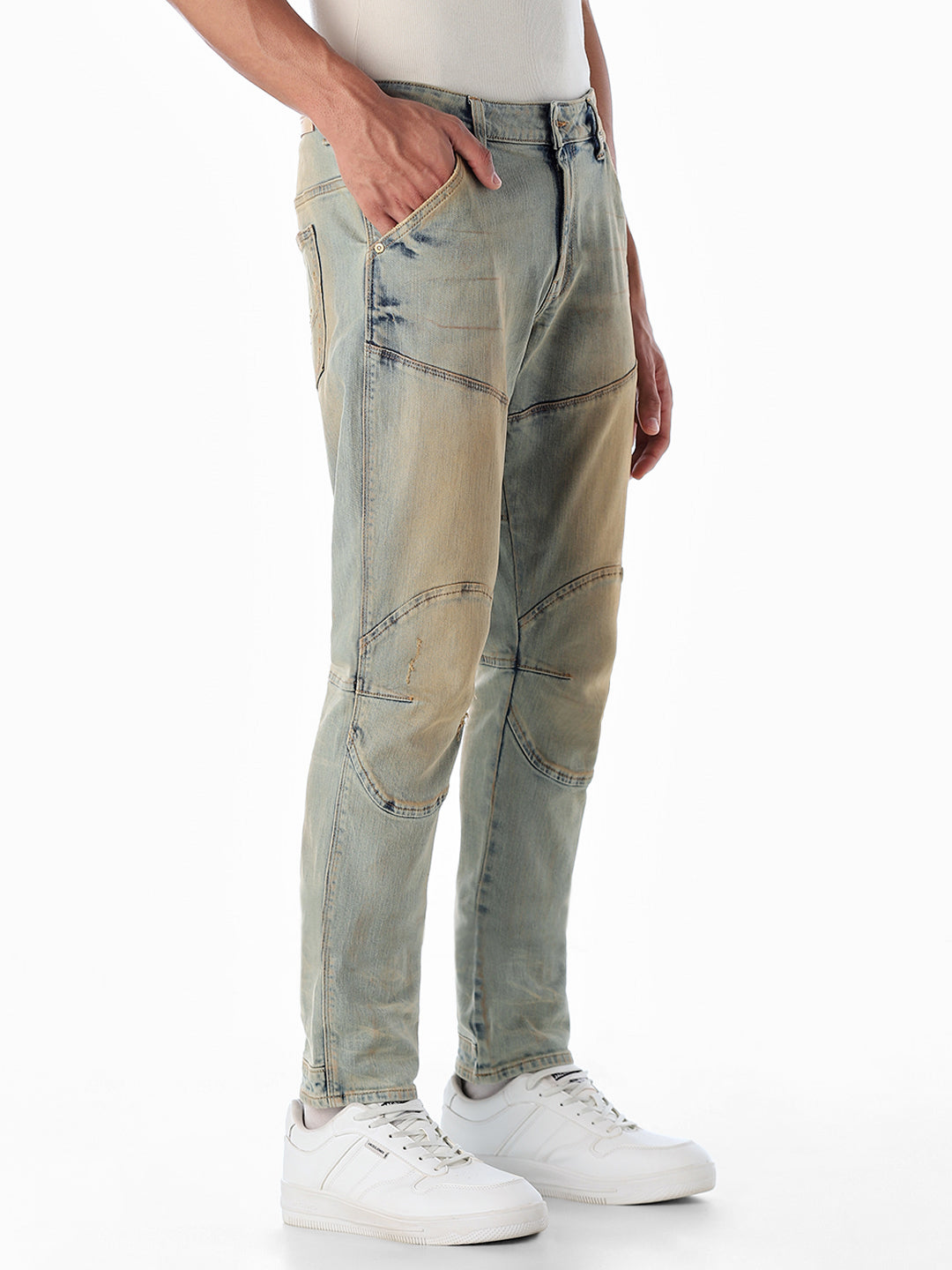 Cut & Sew Lion Anti Fit Jeans