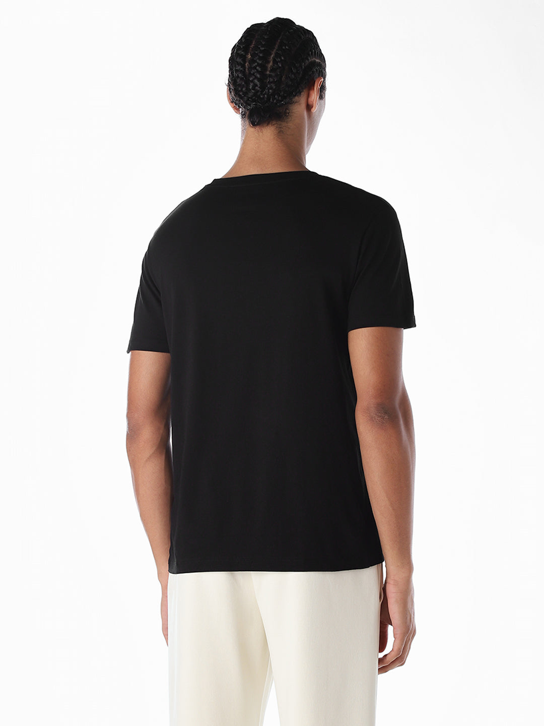 Cotton Regular Fit T-shirt - Black