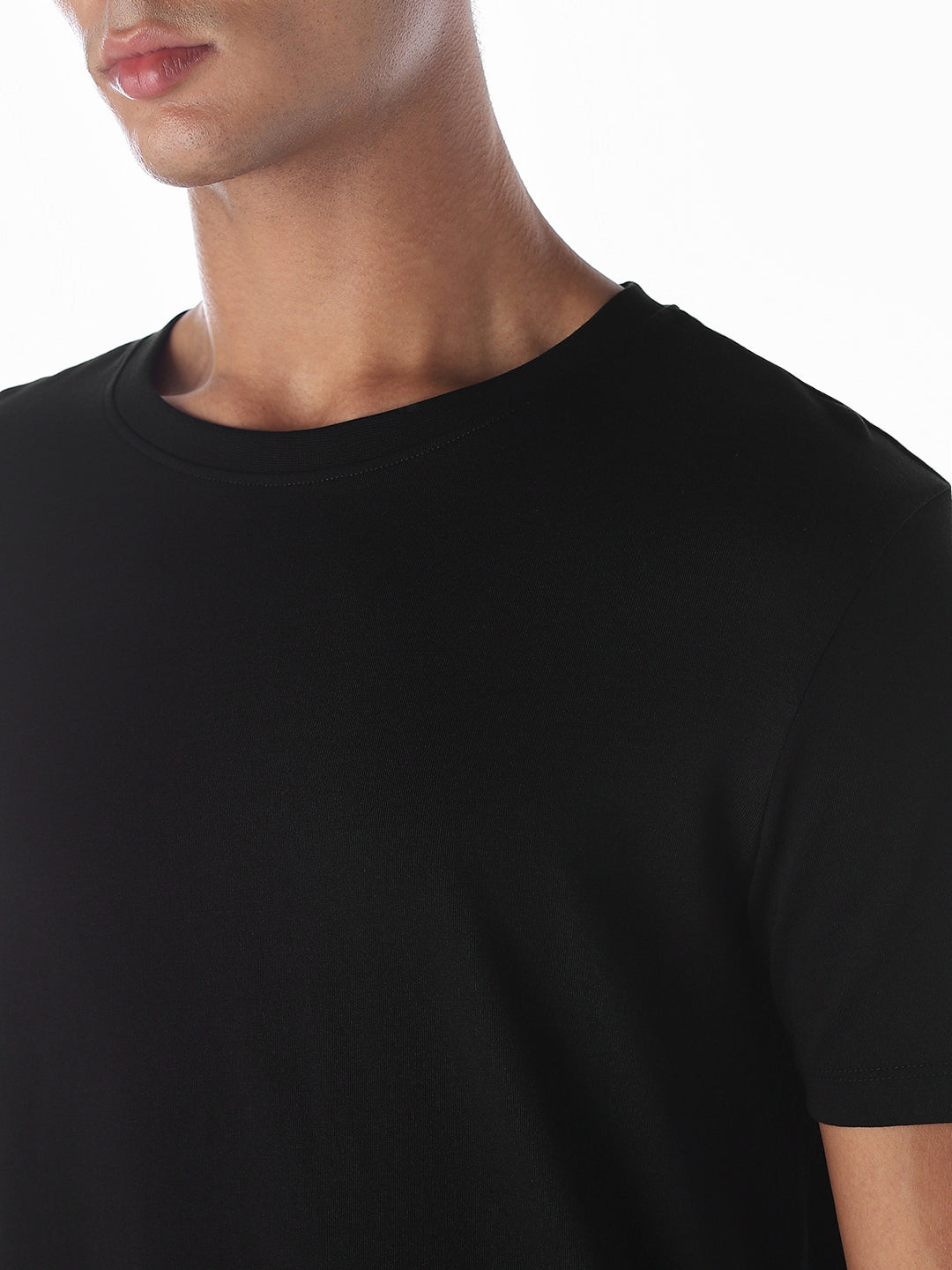 Cotton Regular Fit T-shirt - Black