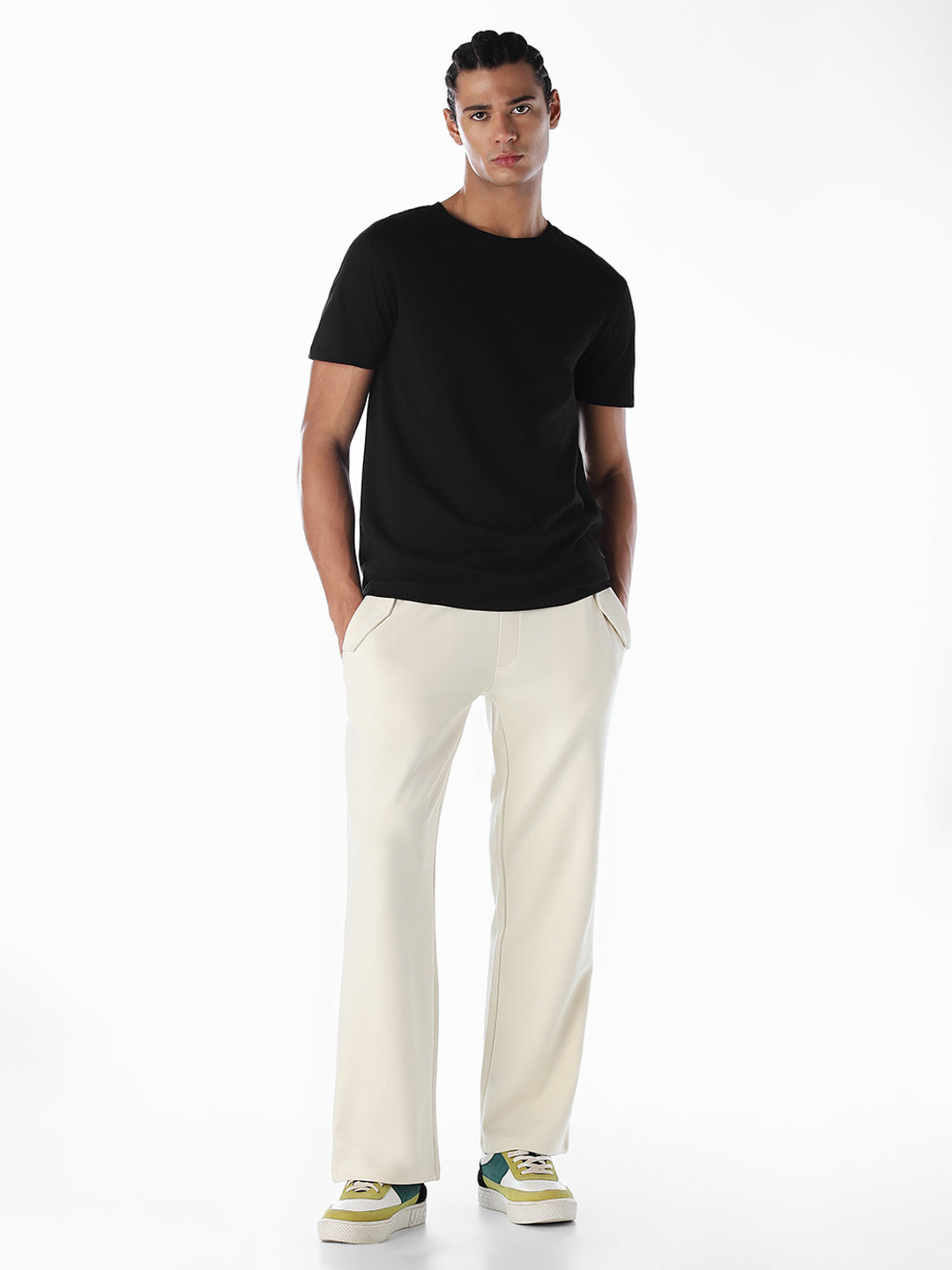 Cotton Regular Fit T-shirt - Black