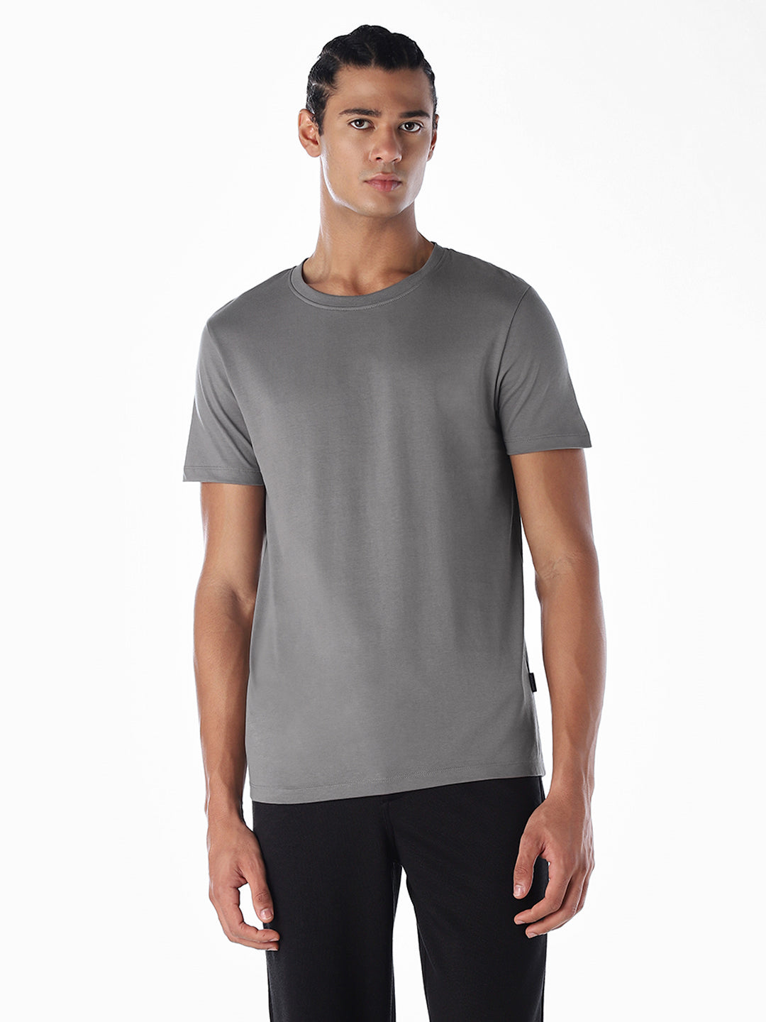 Cotton Regular Fit T-shirt - Grey