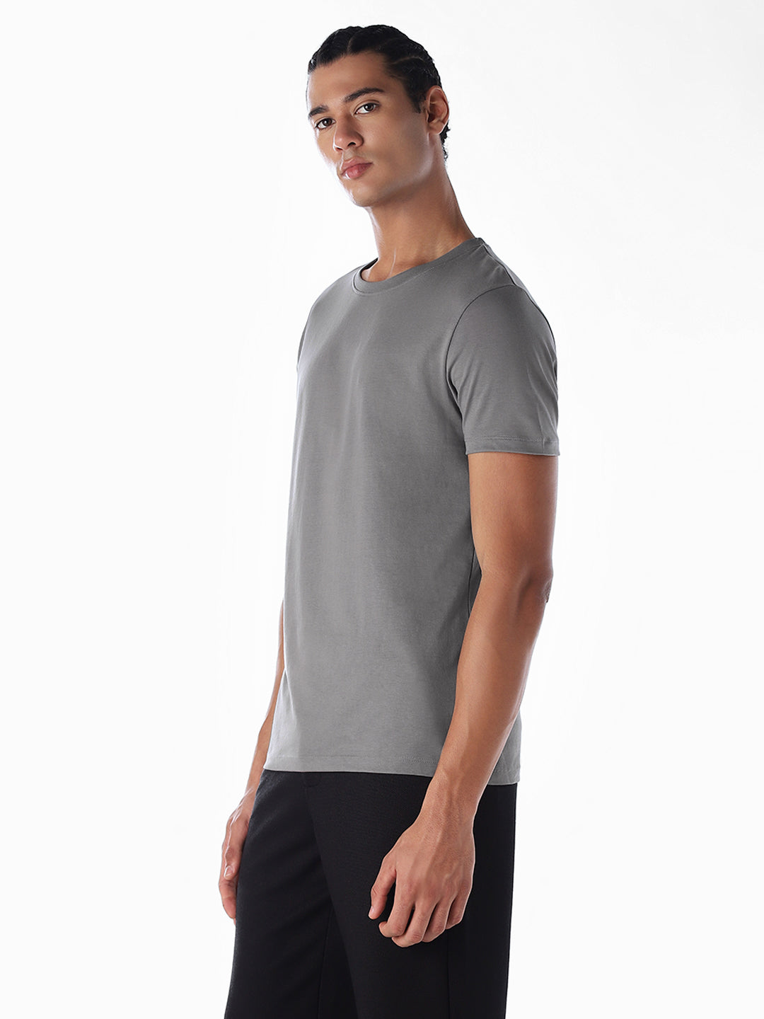 Cotton Regular Fit T-shirt - Grey