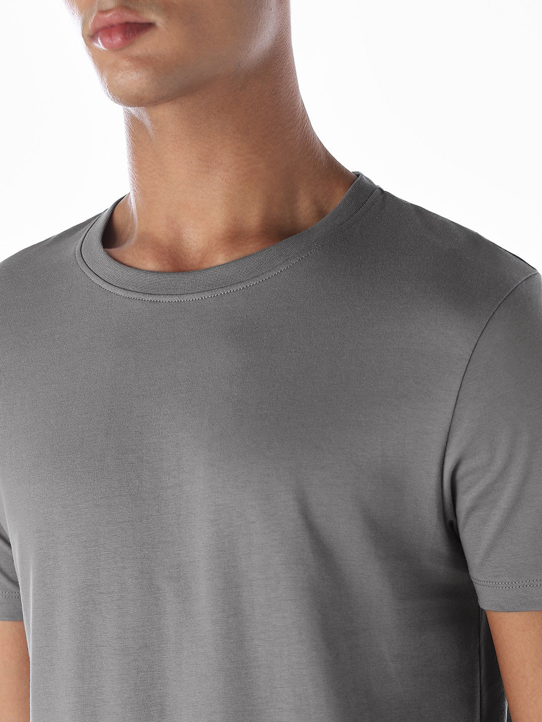 Cotton Regular Fit T-shirt - Grey