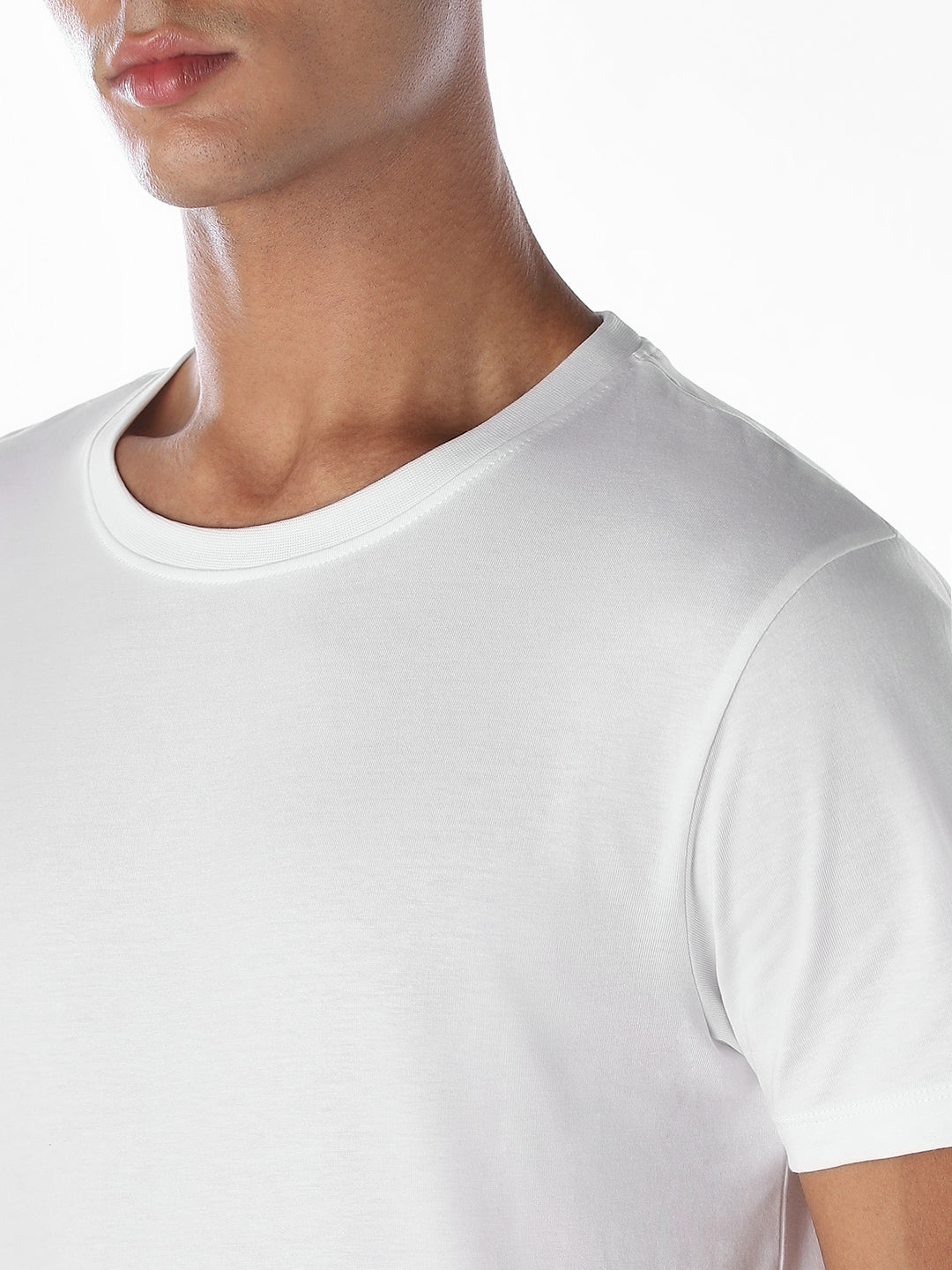 Cotton Regular Fit T-shirt - White