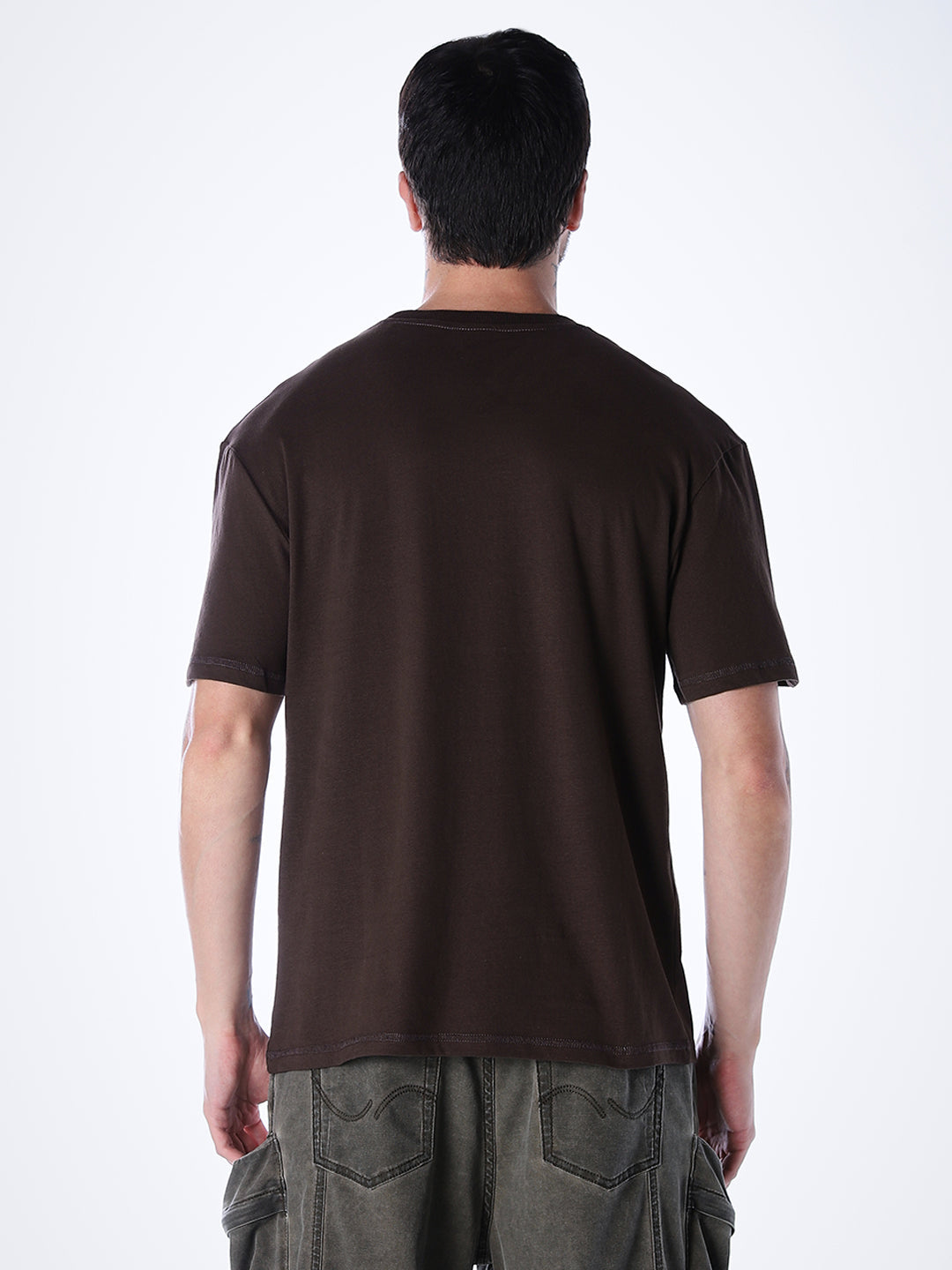 Classic Twill Crew Neck T-shirt - Brown