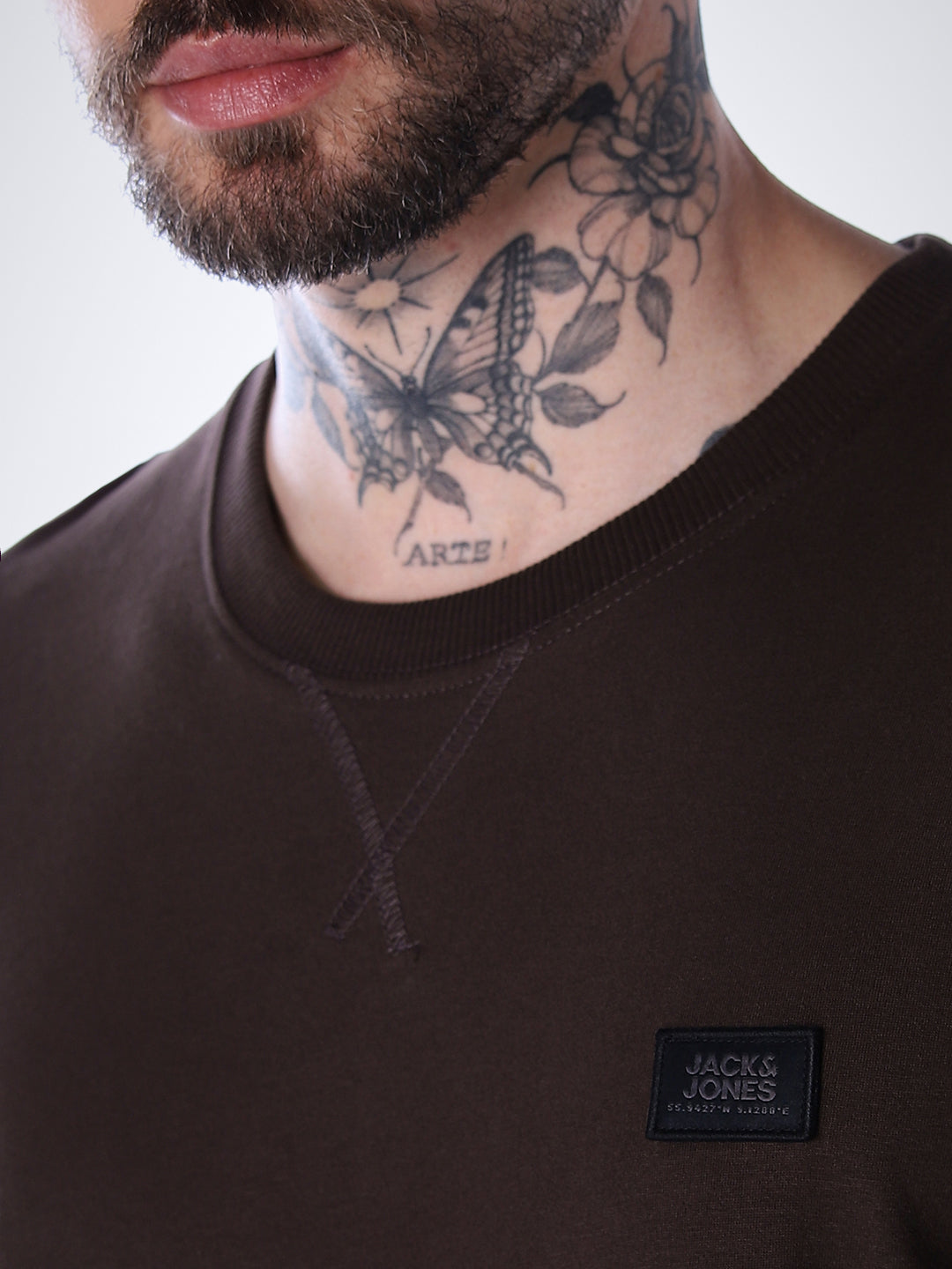 Classic Twill Crew Neck T-shirt - Brown