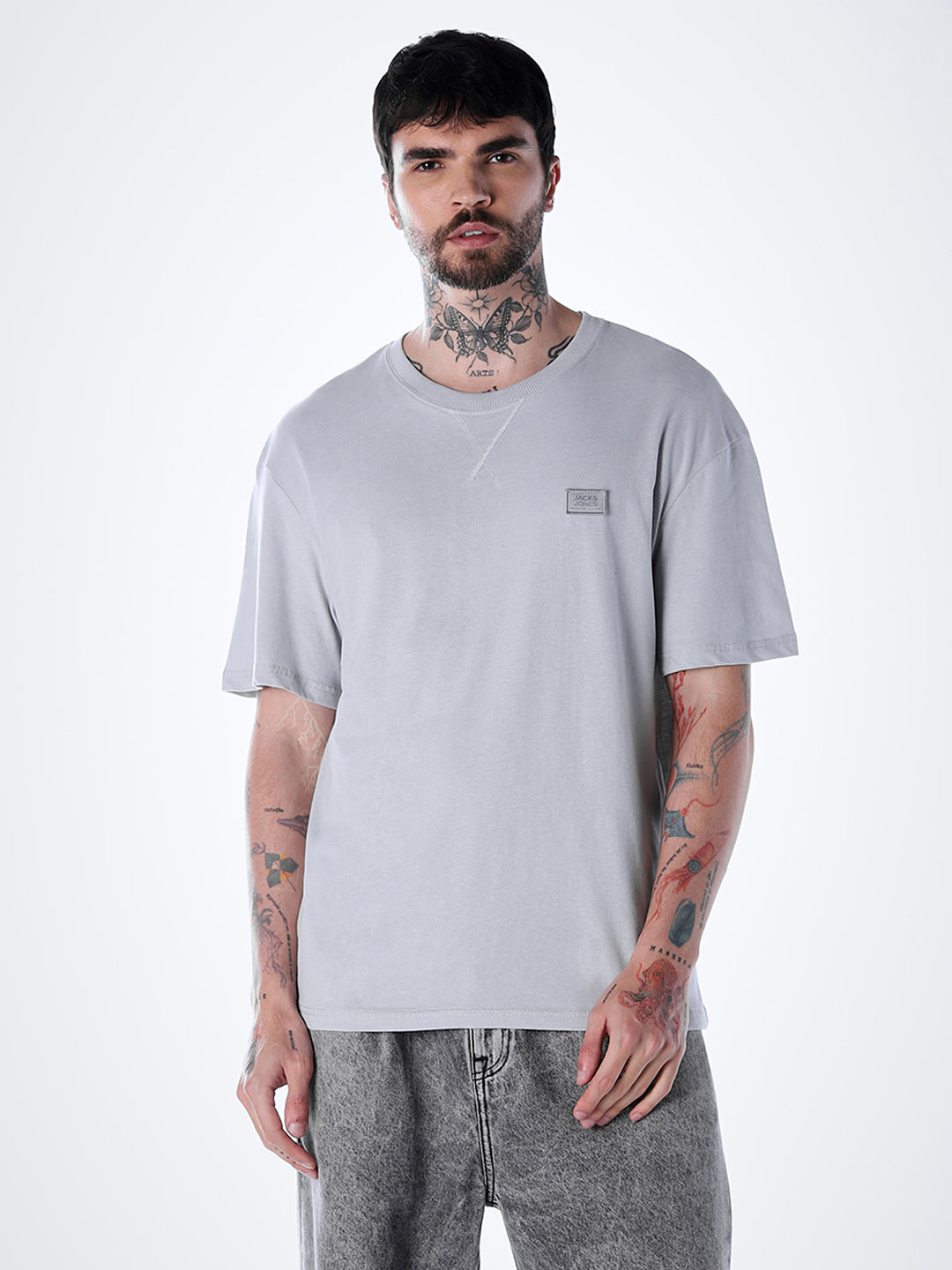 Classic Twill Crew Neck T-shirt - Grey