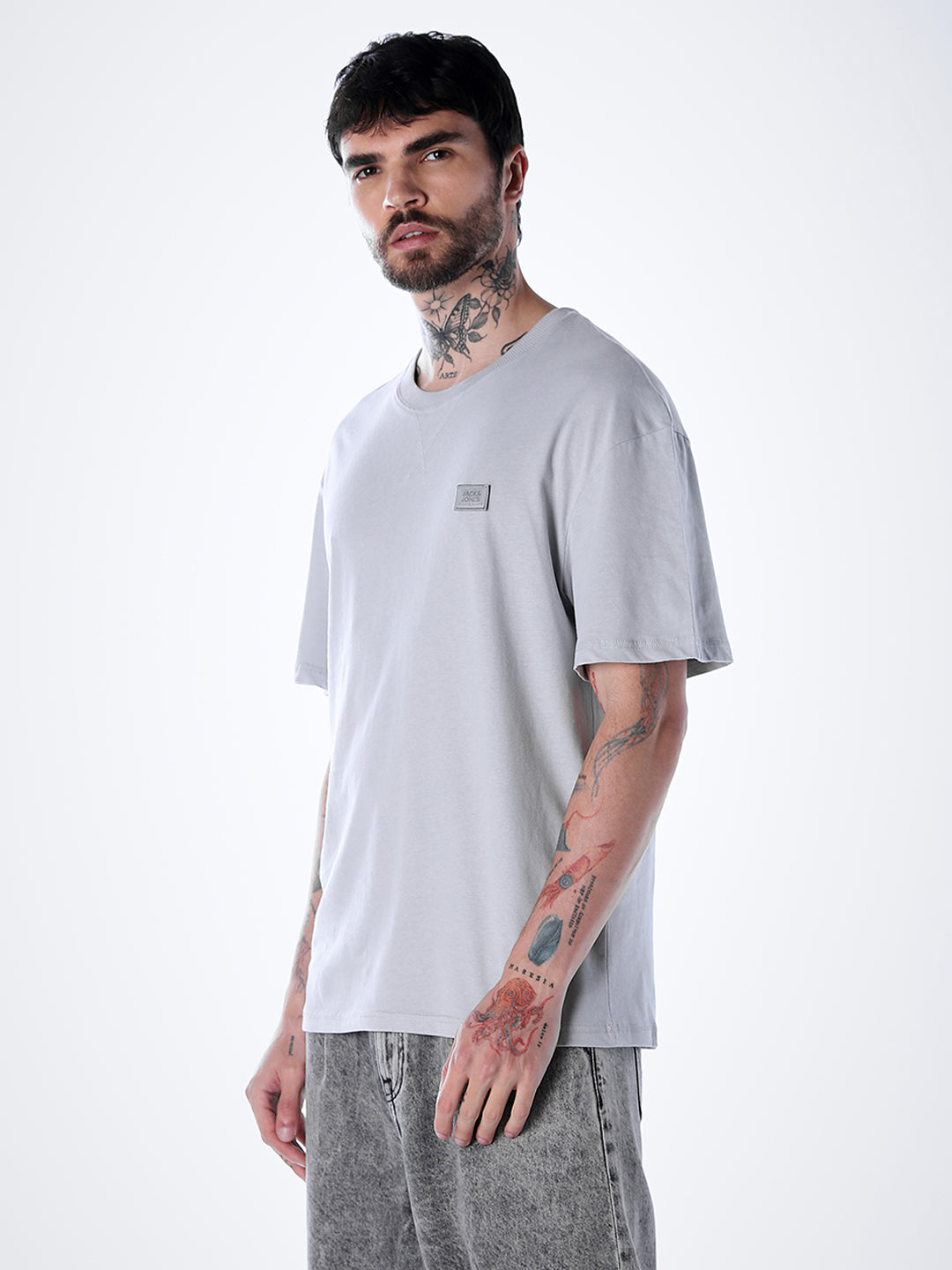 Classic Twill Crew Neck T-shirt - Grey