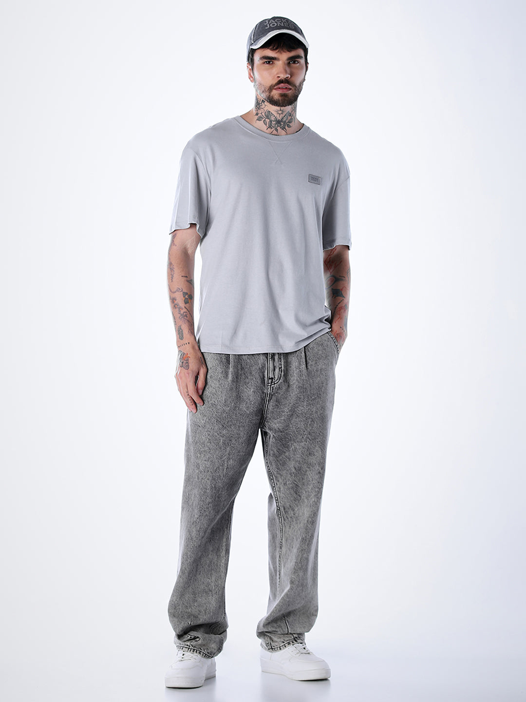 Classic Twill Crew Neck T-shirt - Grey