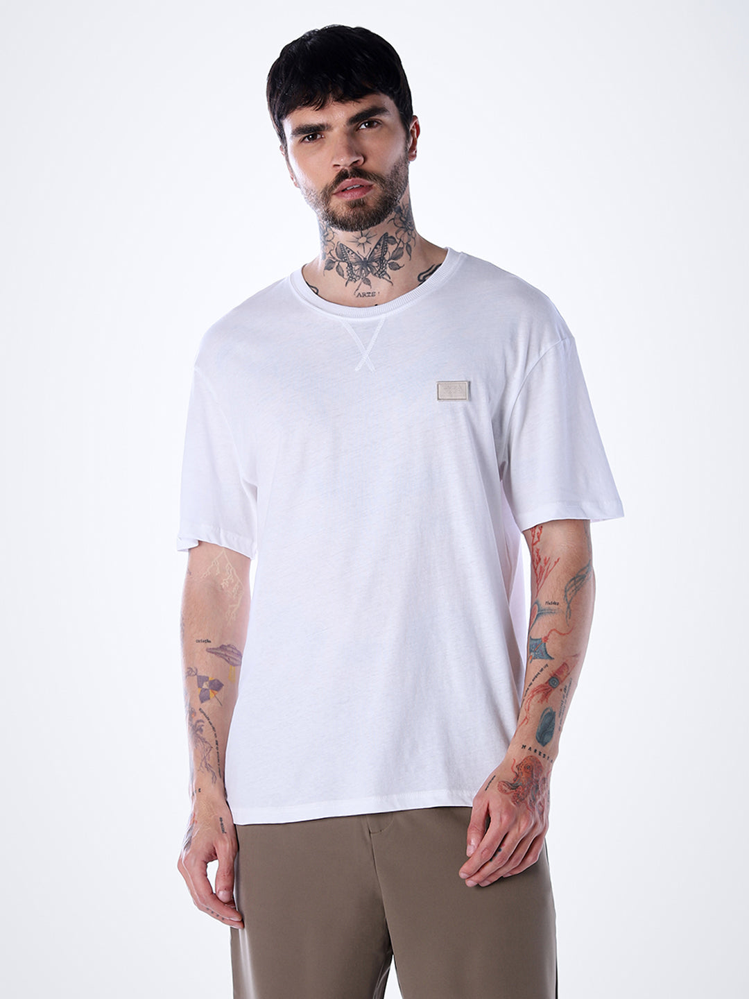 Classic Twill Crew Neck T-shirt - White