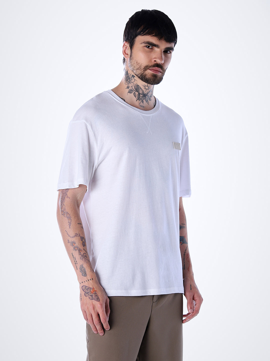 Classic Twill Crew Neck T-shirt - White