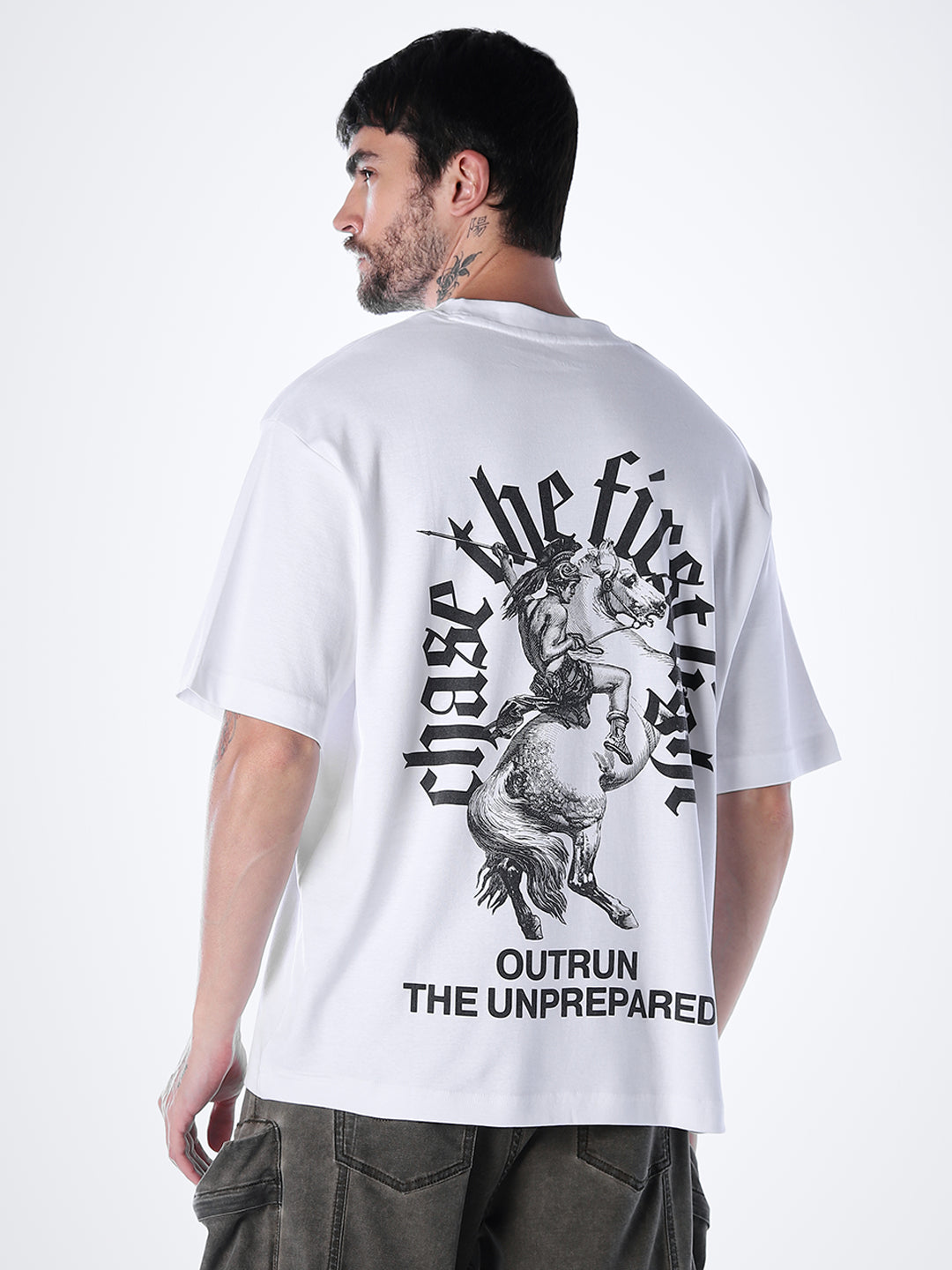 Graphic Print Cotton T-shirt - White