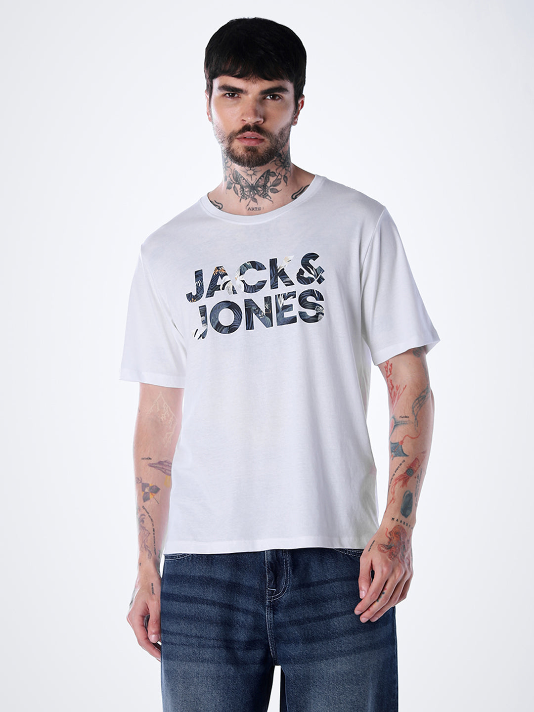 Tropical Logo Print T-shirt - White