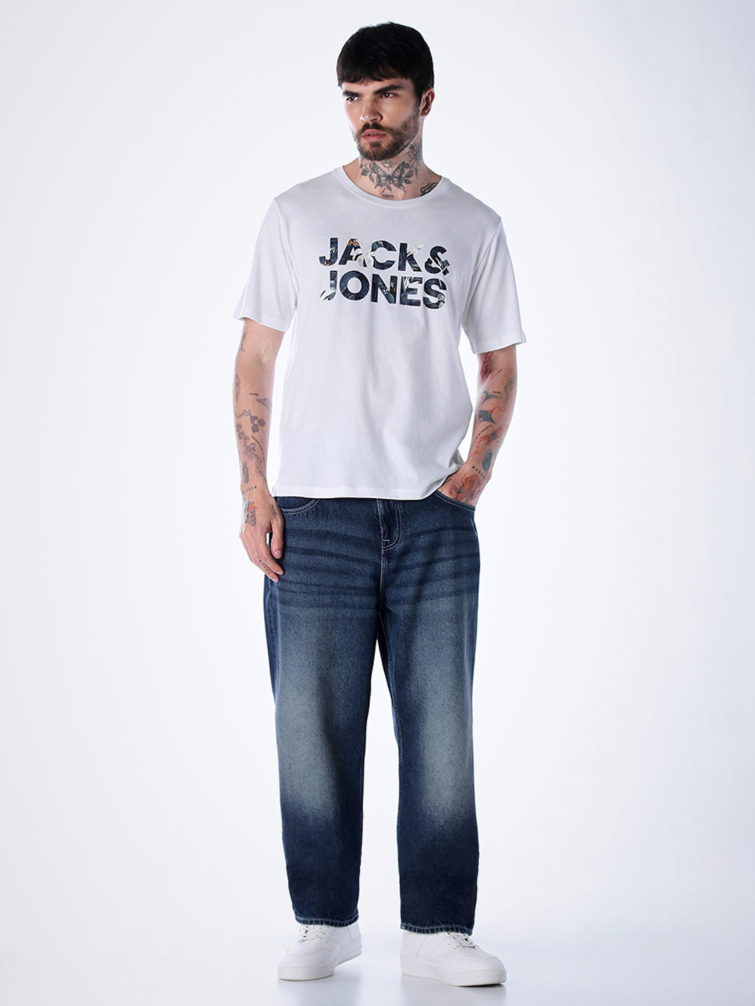 Tropical Logo Print T-shirt - White