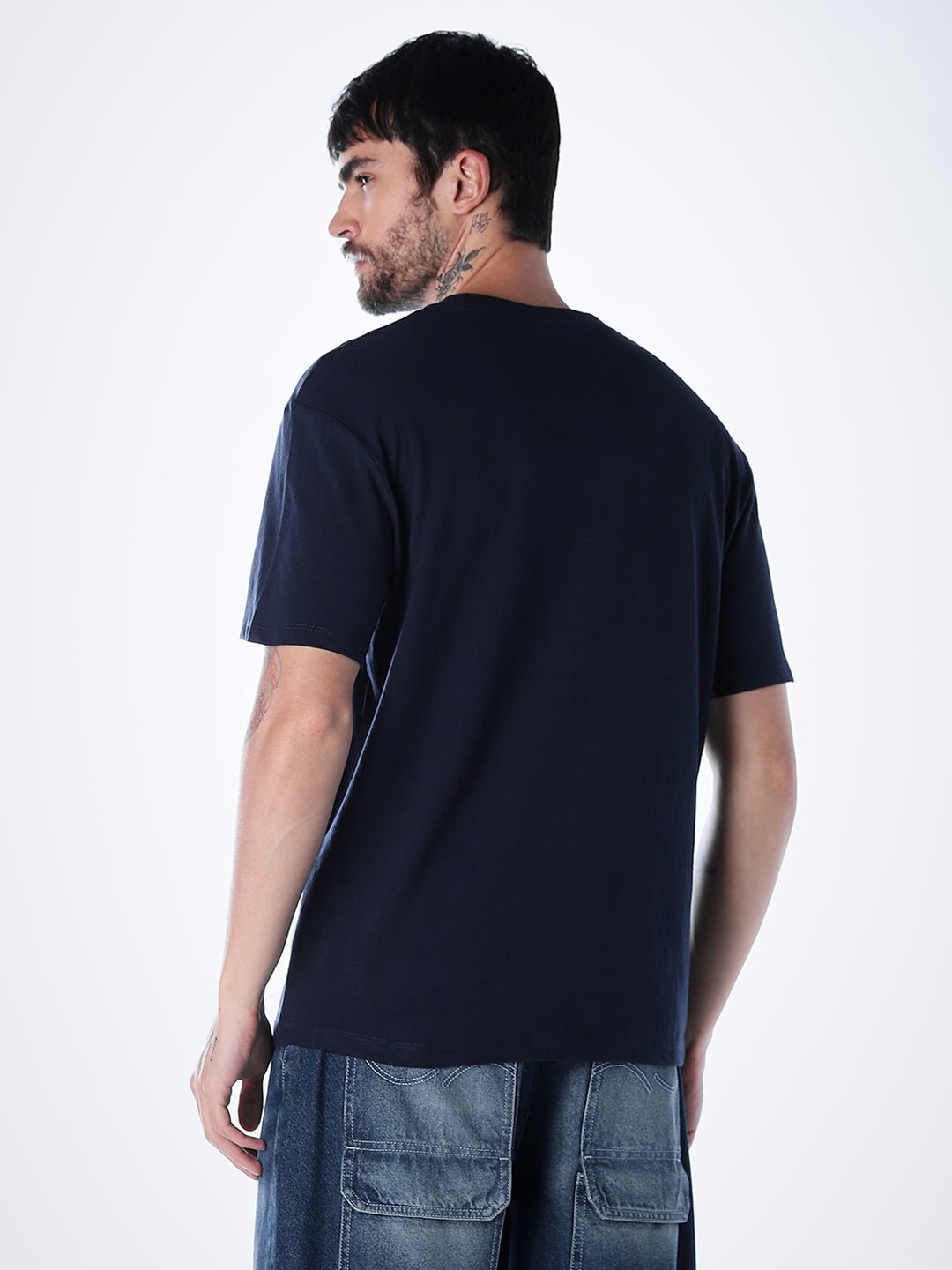 Varsity O-Neck T-shirt - Navy