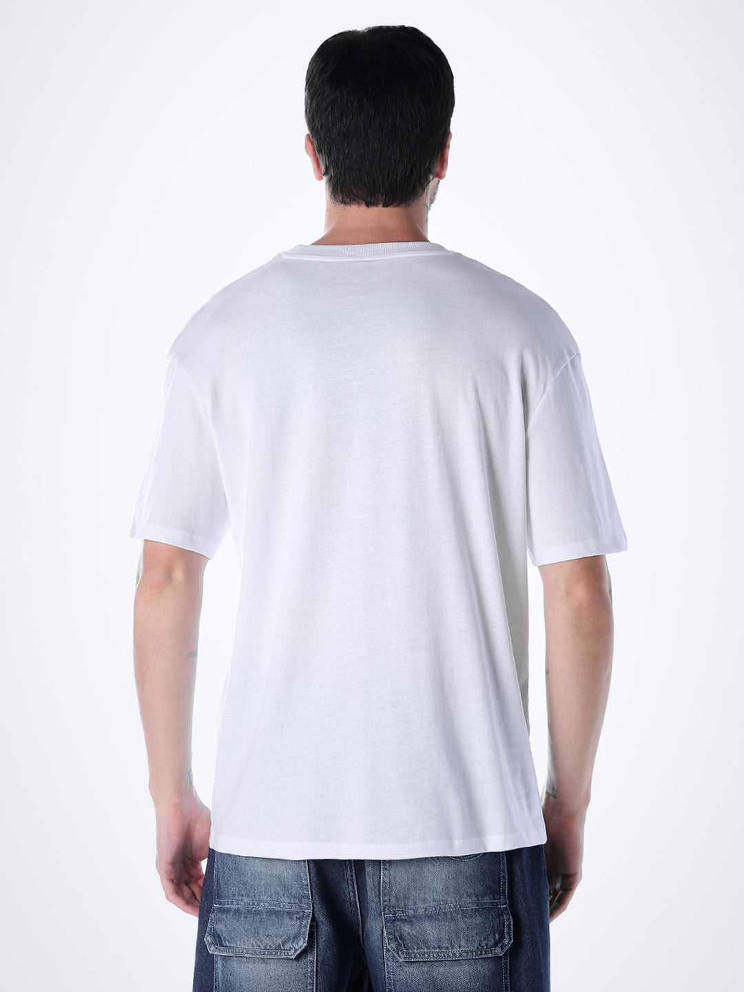 Varsity O-Neck T-shirt - White